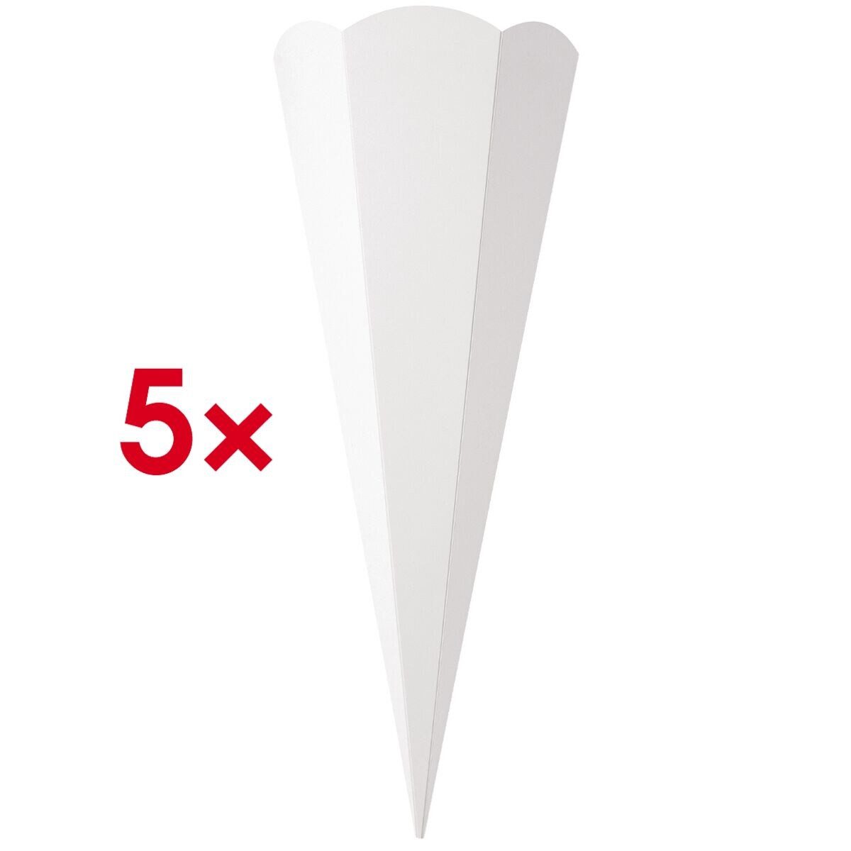 Folia Schultüte, 5x Rohlinge 68 cm