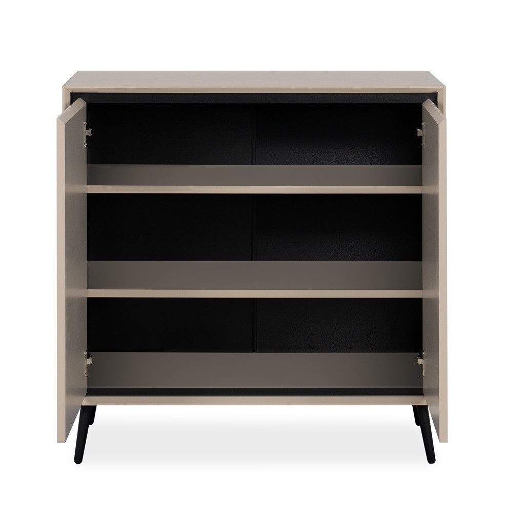 Finori Sideboard Kommode Sideboard Arona, sand / schwarz