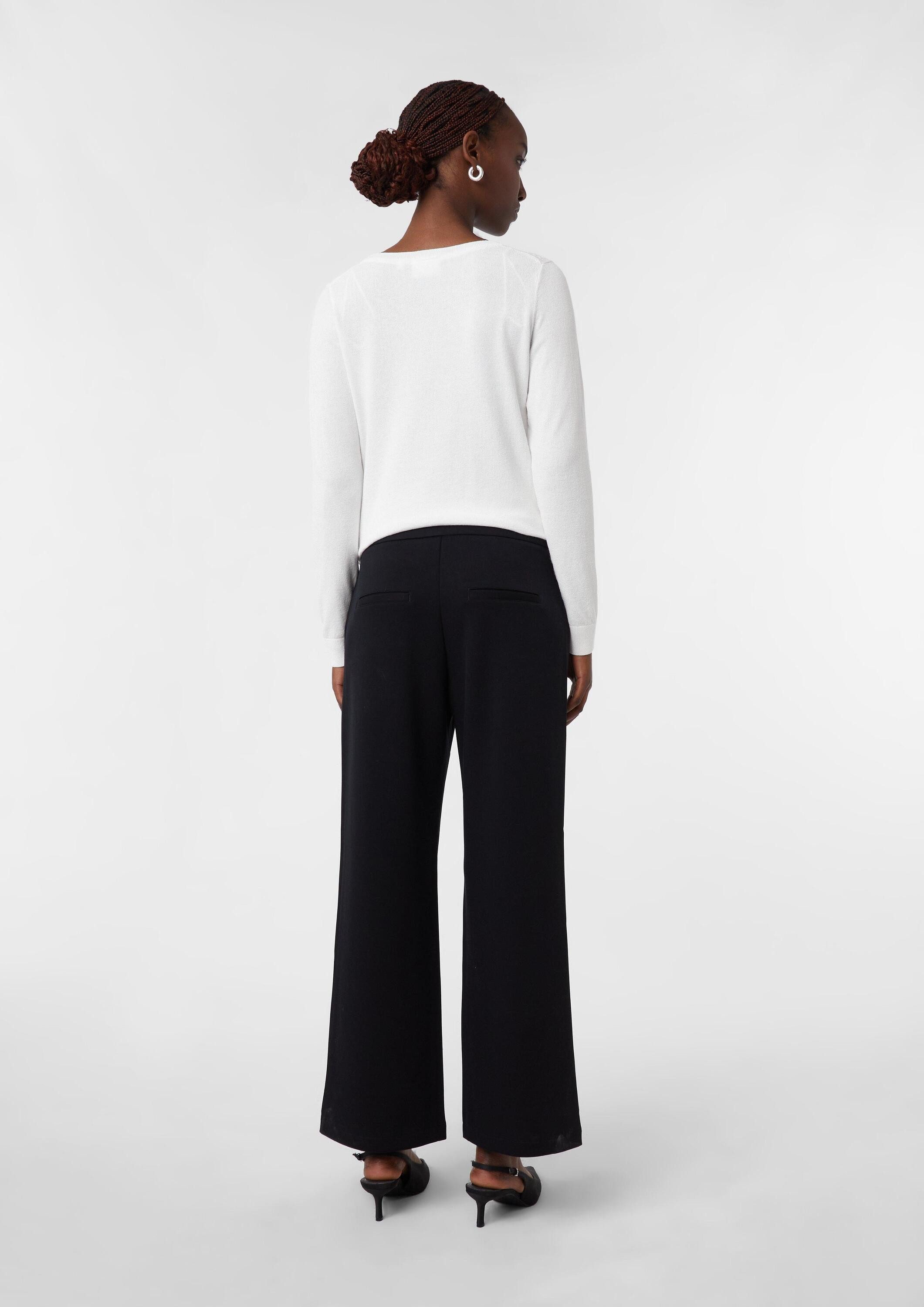 comma Culotte Hose Lounge-Pants aus Jersey in Ankle-Länge günstig online kaufen