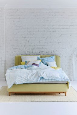 Kissenhülle new bedroom, LARGE CHECK, 40x40cm oder 40x80cm, TOM TAILOR HOME (1 Stück), mit farbigem Markenreißverschluss