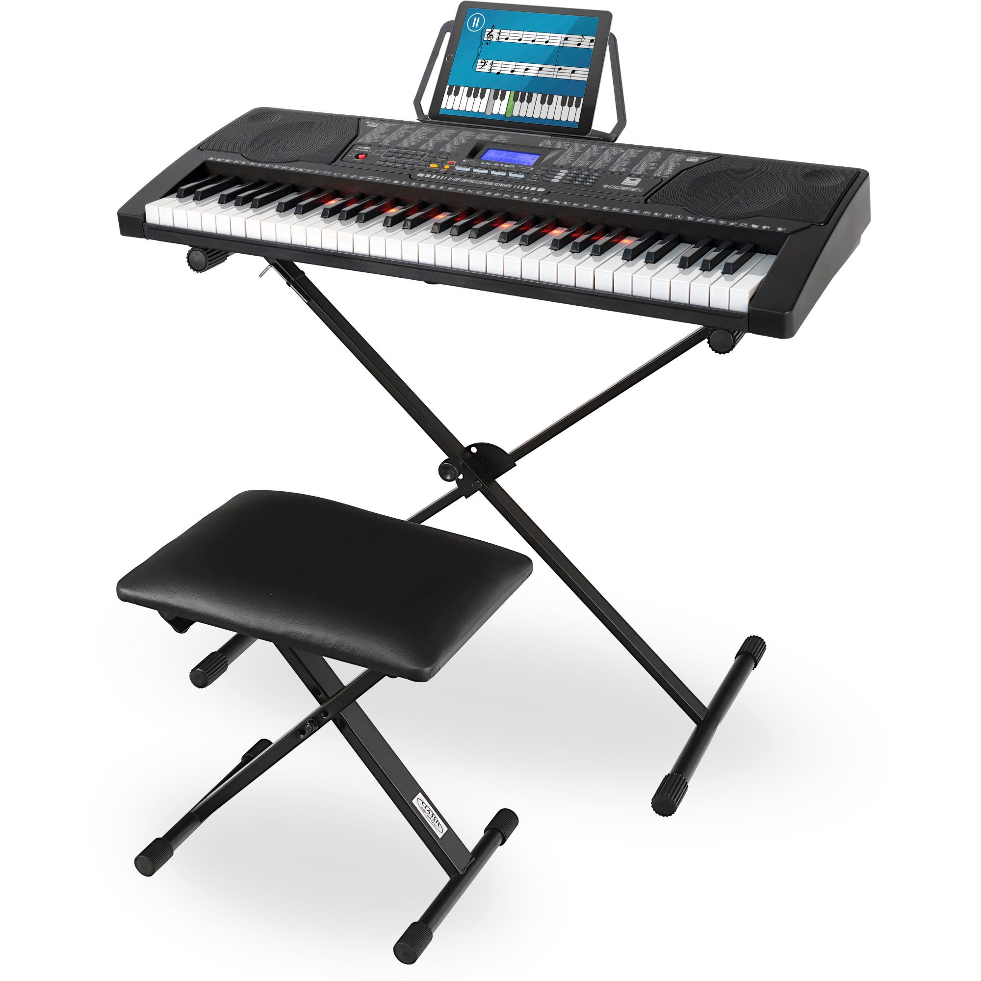 Home-Keyboard LK-6150 - Einsteiger-Keyboard mit 61 Leuchttasten