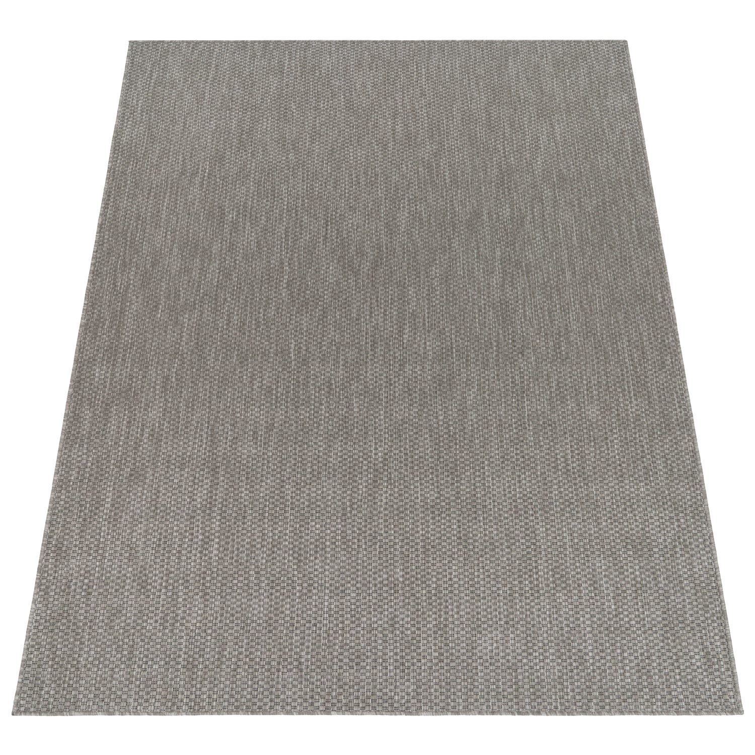 KADIMA DESIGN Teppich Unifarben Wohnzimmer schmutzabweisend Teppich Kurzflor, Rechteckig, Höhe: 4 mm, 100% Polypropylen,60x100, Hellgrau
