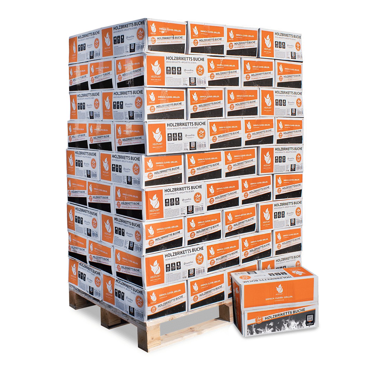 HEIZFUXX Holzbriketts Nestro Hartholz M, 972 kg, (Palette, 81-St)