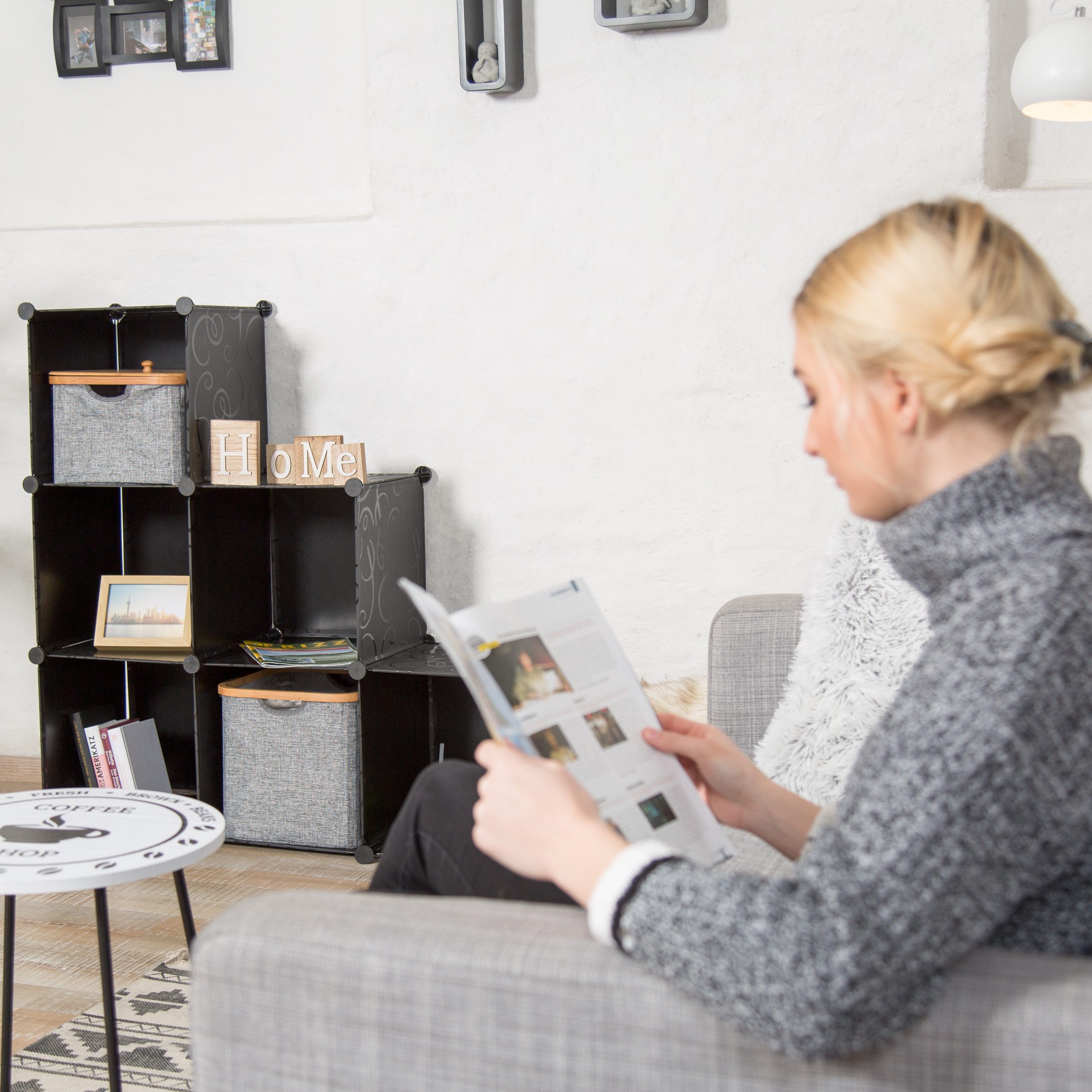 relaxdays Stufenregal 6 Fächer zum Stecke, günstig online kaufen