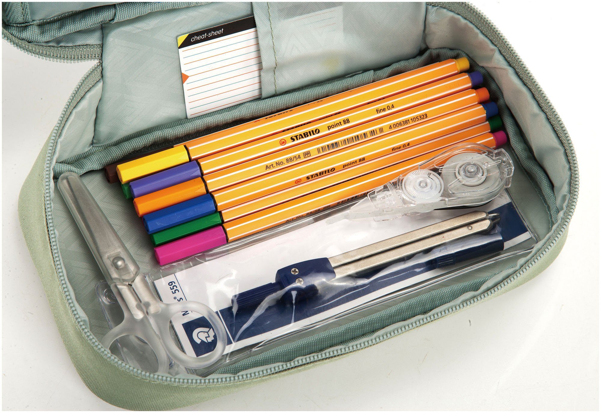 Federmäppchen, XL, Federtasche Faulenzer Pencil Case NITRO Box, Stifte Etui Schlampermäppchen,