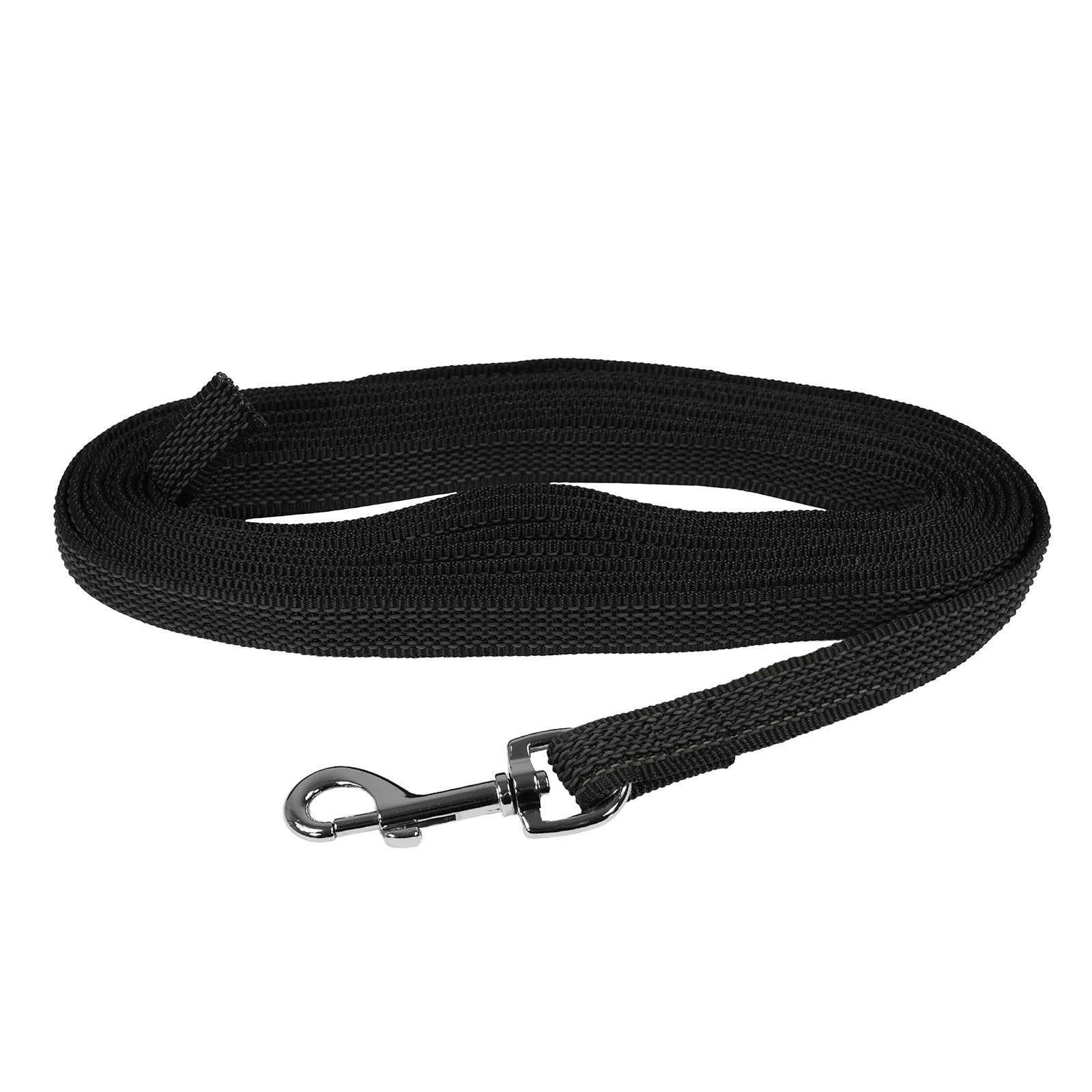 EQuest Schleppleine Gummierte Schleppleine für Hunde, ohne Handschlaufe, 5 m, schwarz, 100% Polypropylen