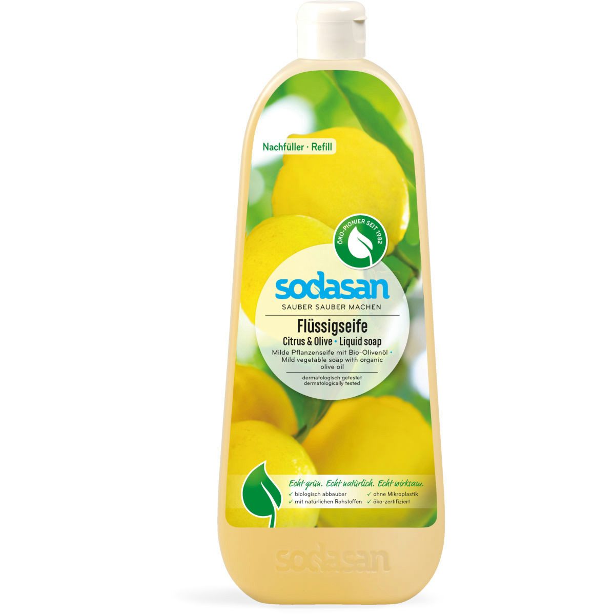 Sodasan Flüssigseife SODASAN Flüssigseife Citrus u. Olive 1 Liter