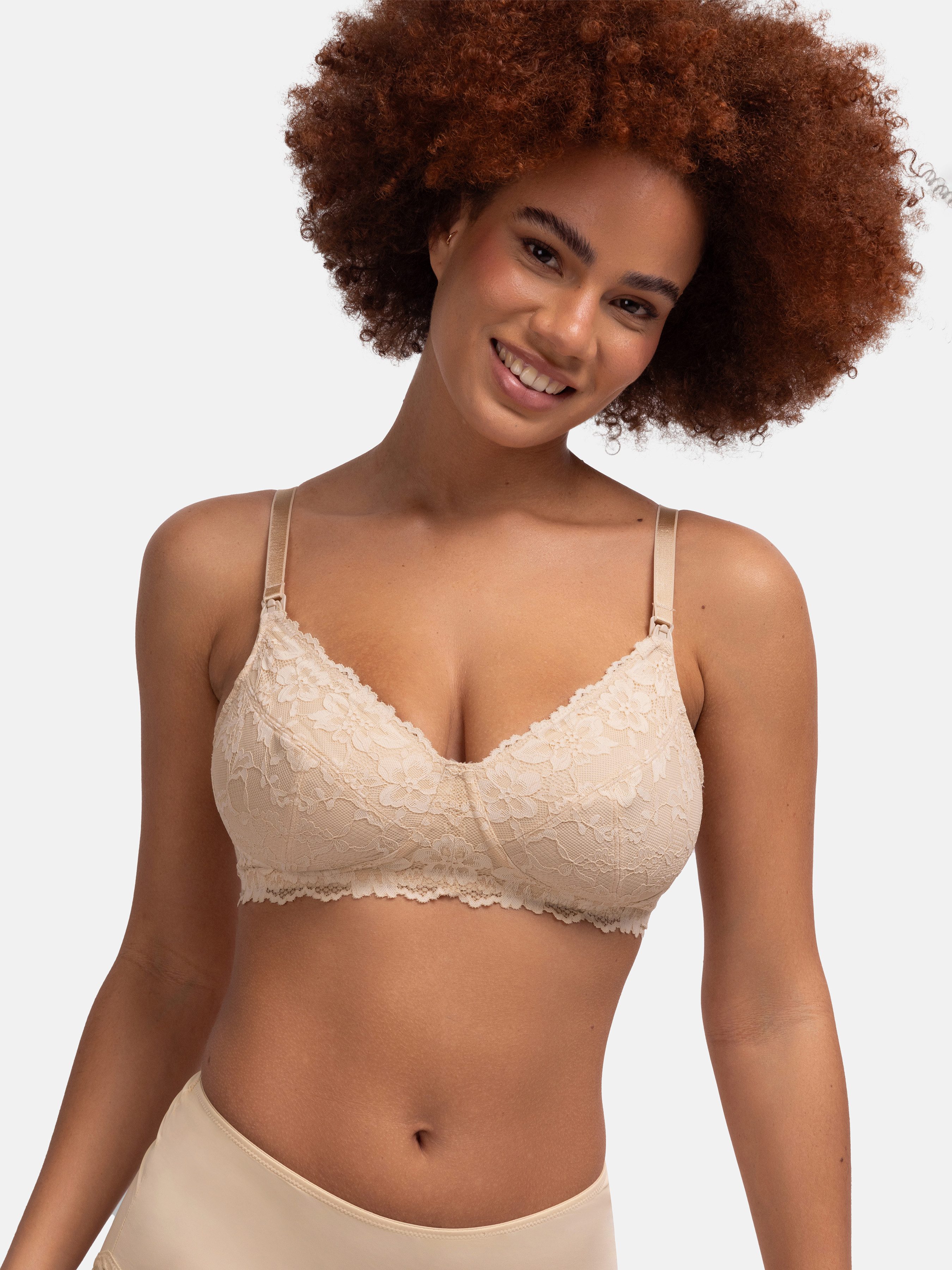 Dorina Still-BH Valeria Nursing Bra mit Bügel, Stillclips für Einhandbedienung, mit Spitze