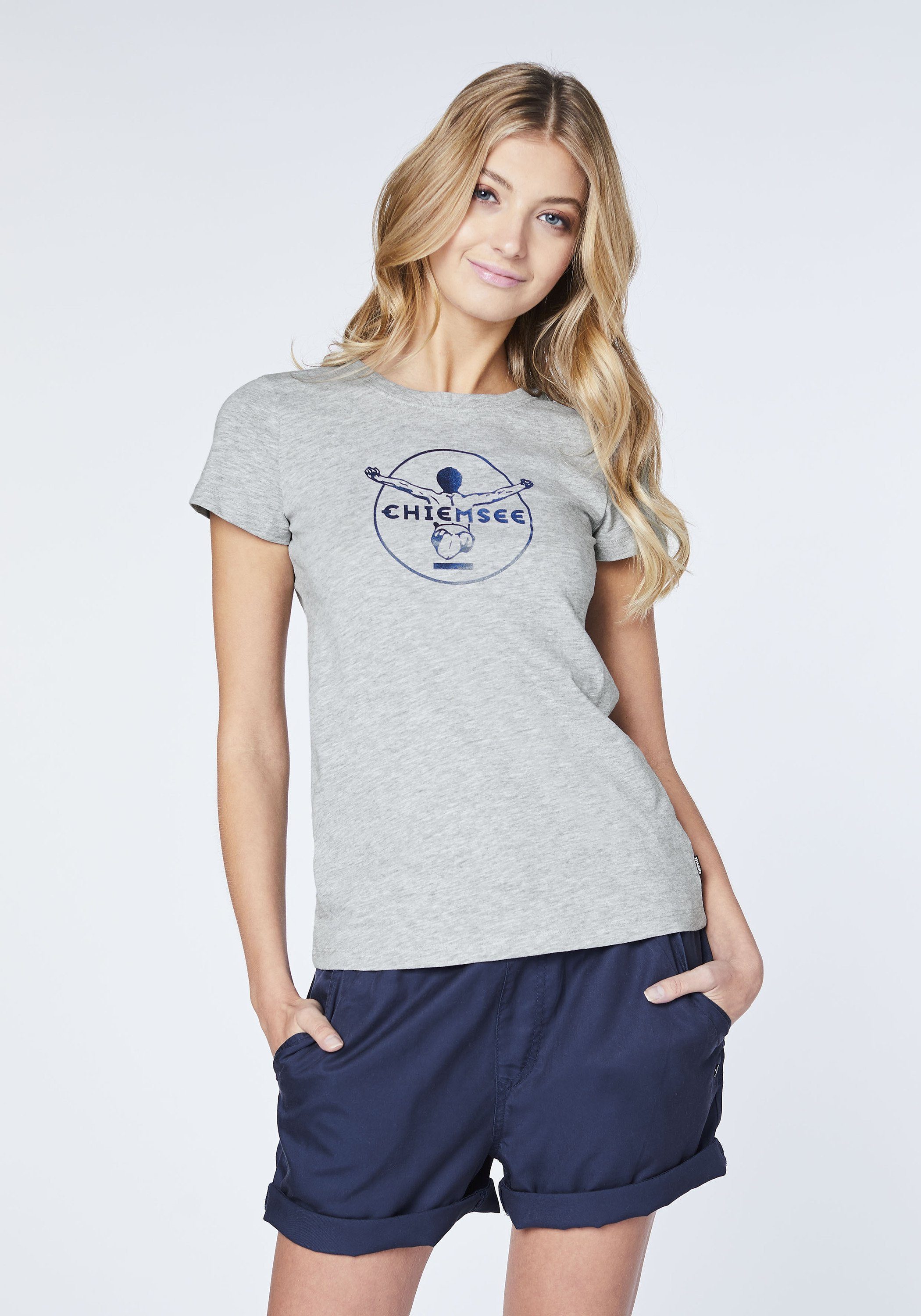 Chiemsee mit 1 Jumper-Frontprint Print-Shirt Gray T-Shirt Neutr,