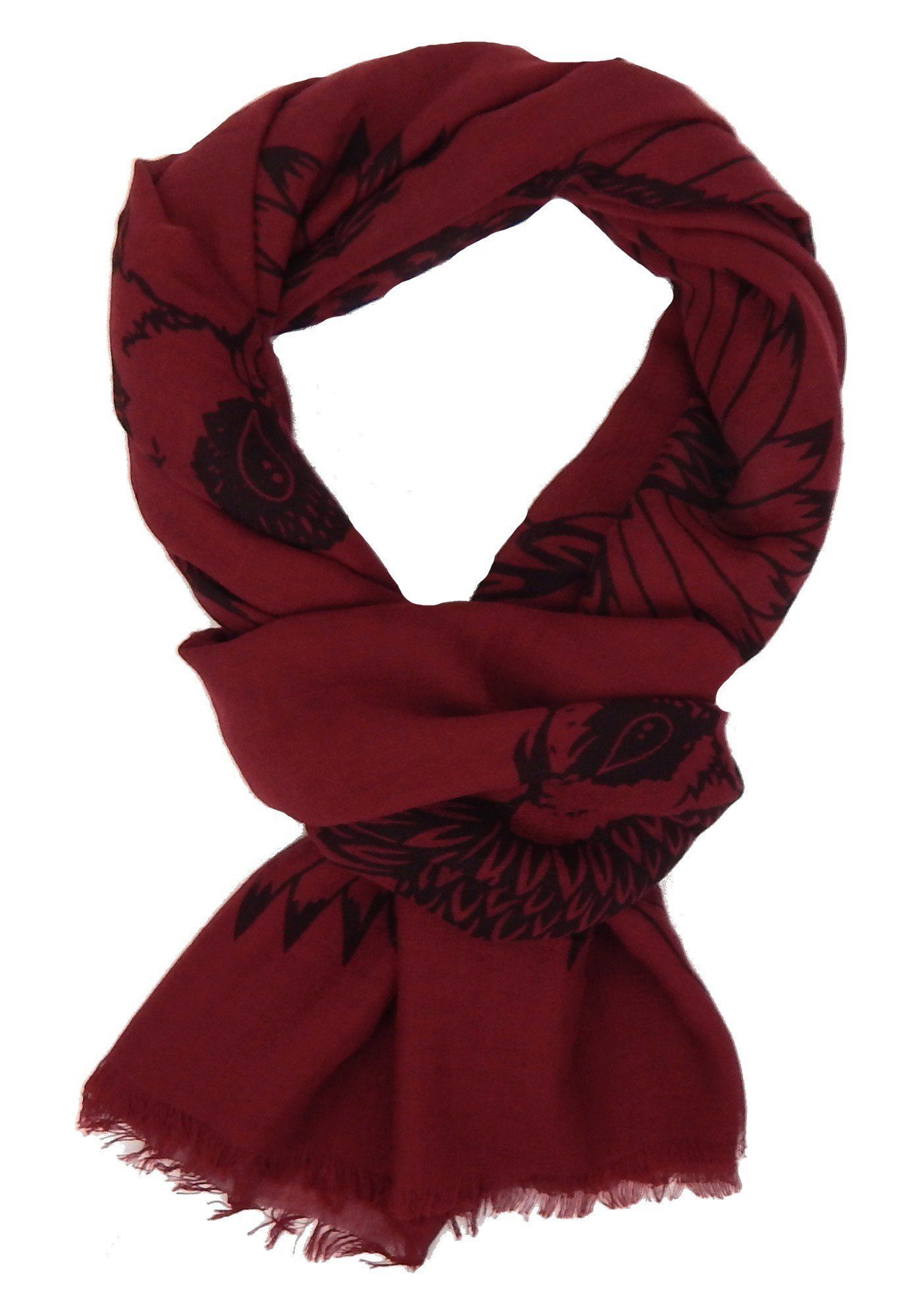 Ella Jonte Modeschal, mit Adler-Print aus weichem Baumwoll-Mix - Ganzjahres-Accessoire