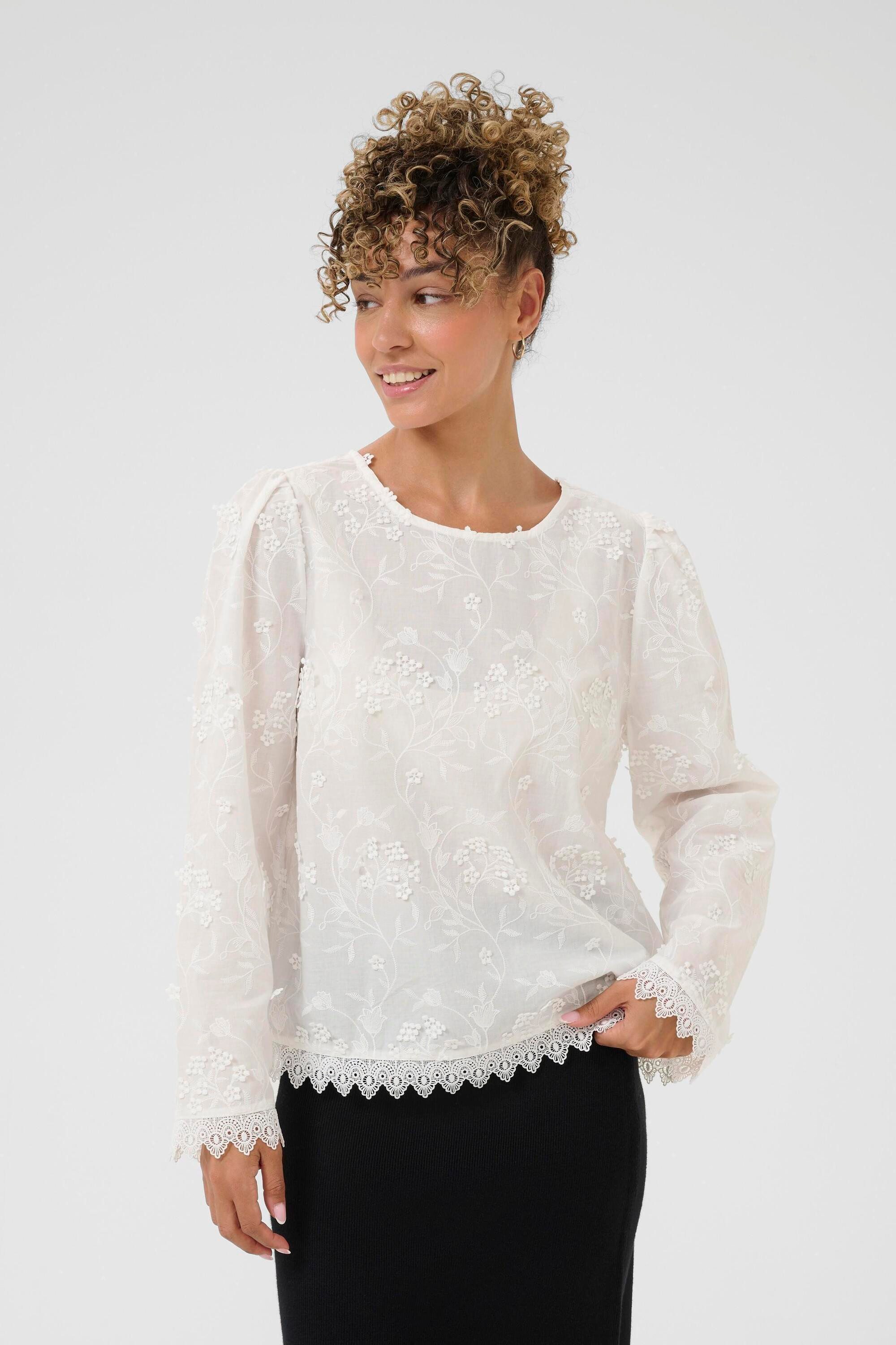 Cream Langarmbluse Langarm-Bluse CRHilda