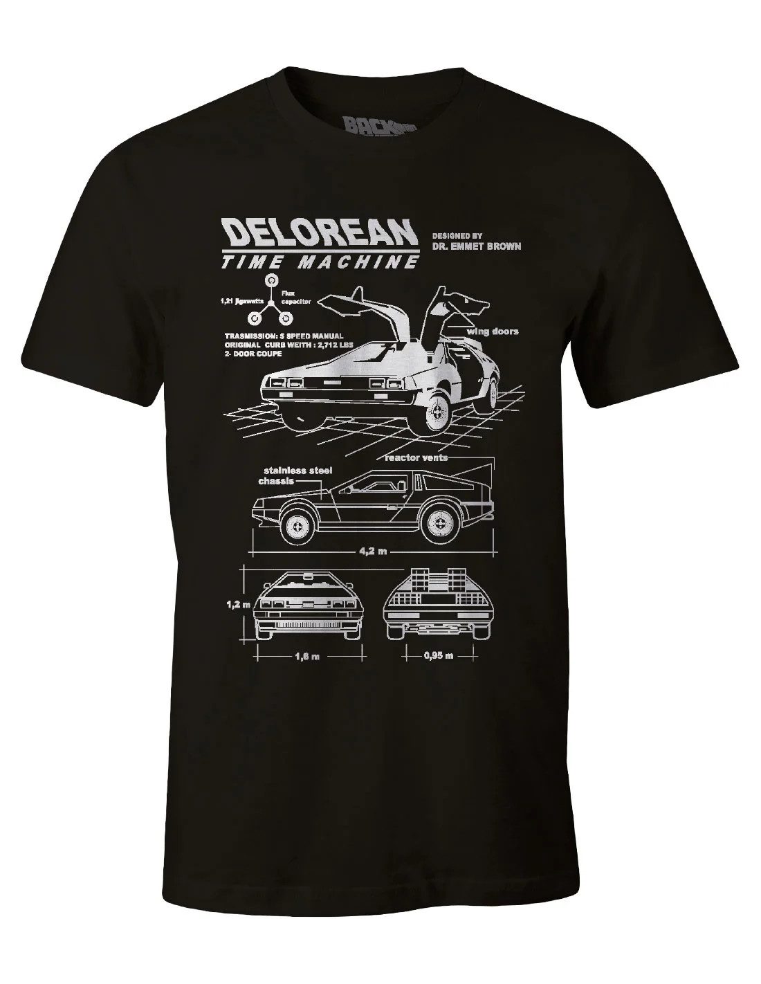 Zurück in die Zukunft T-Shirt Delorean Blueprint