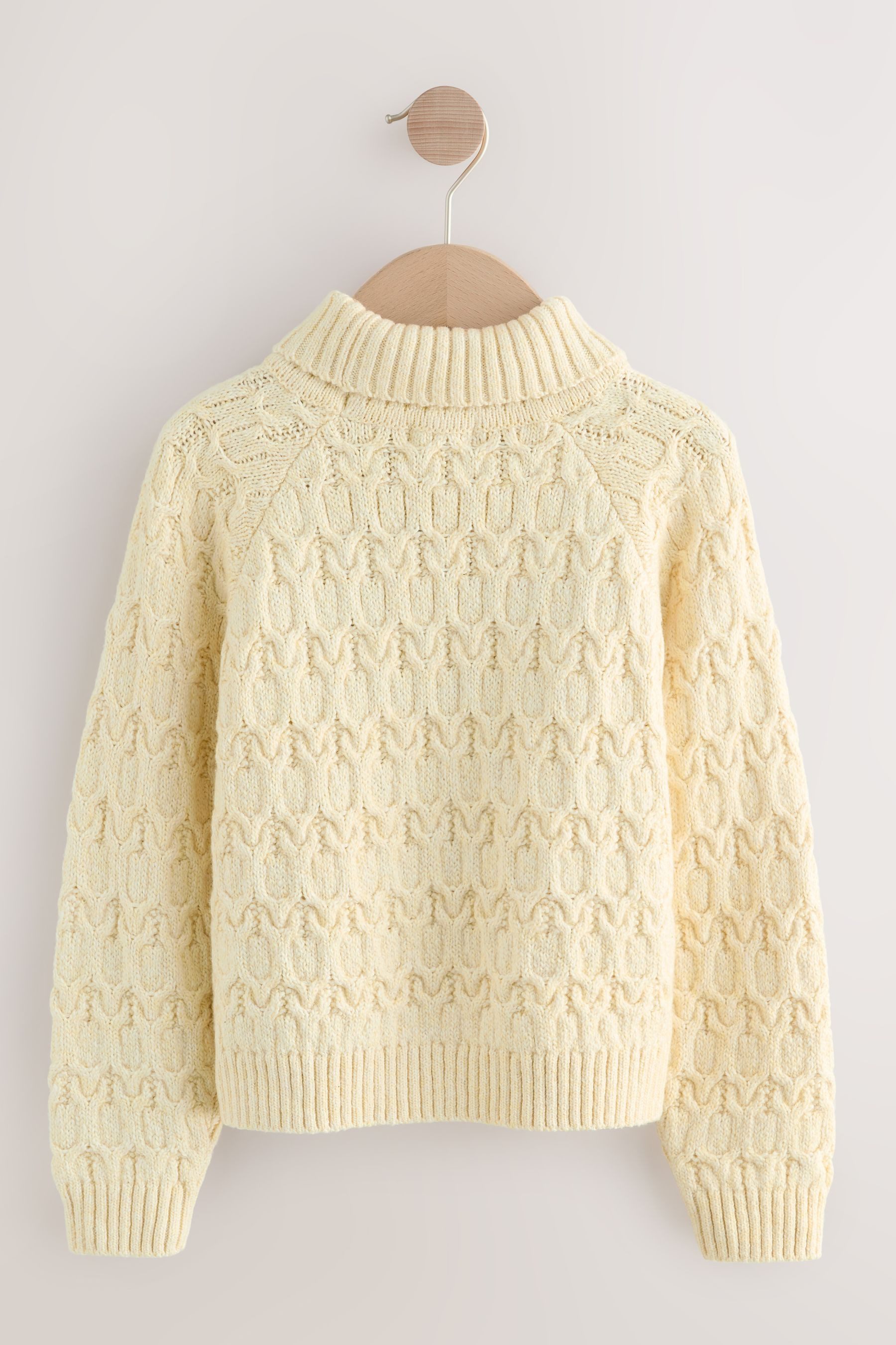 Next Strickpullover Rollkragenpullover mit Zopfmuster (1-tlg)