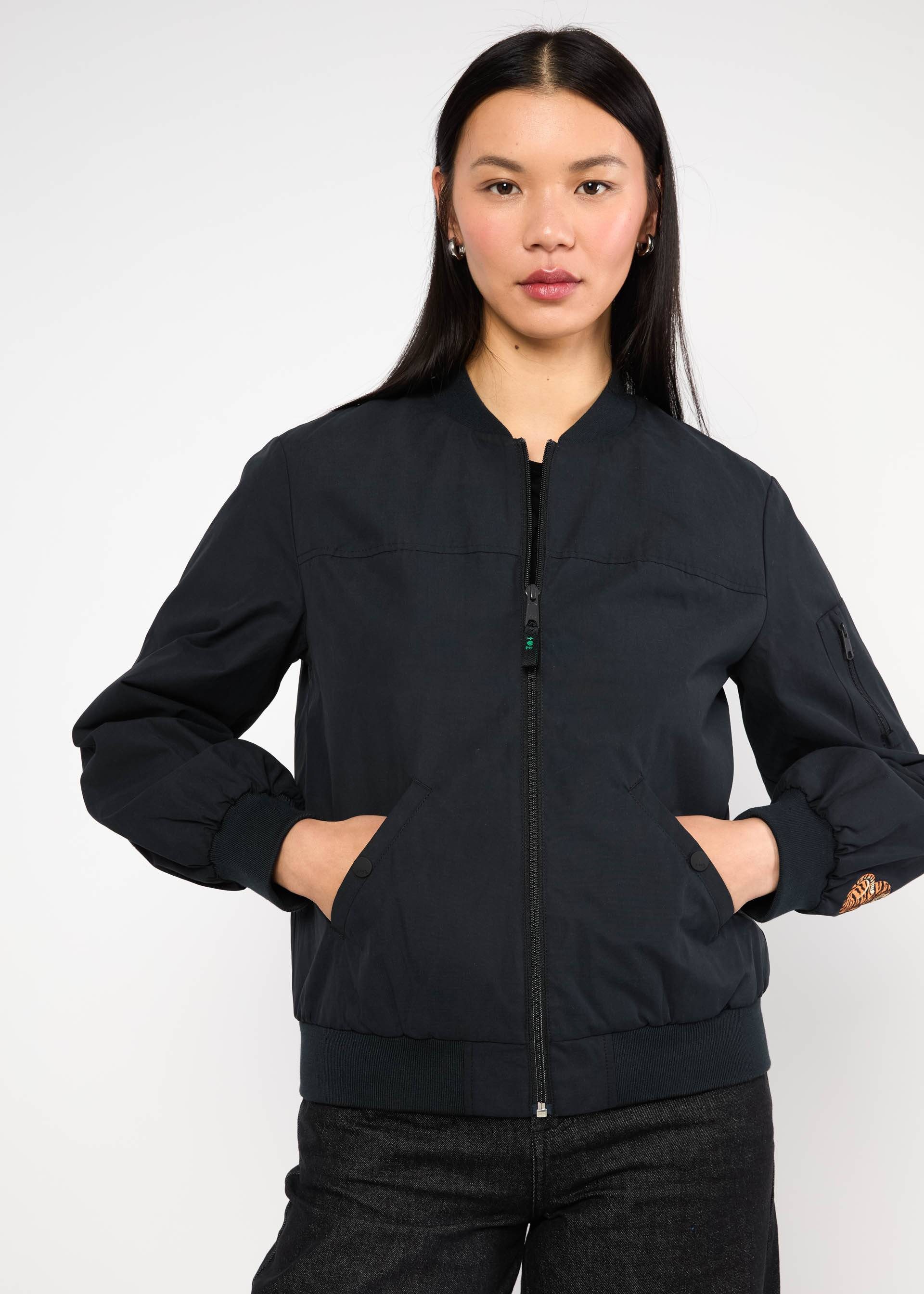 Blutsgeschwister Blouson - Damen Bomberjacke wasserabweisend - nachhaltiger Blouson mit Sticker