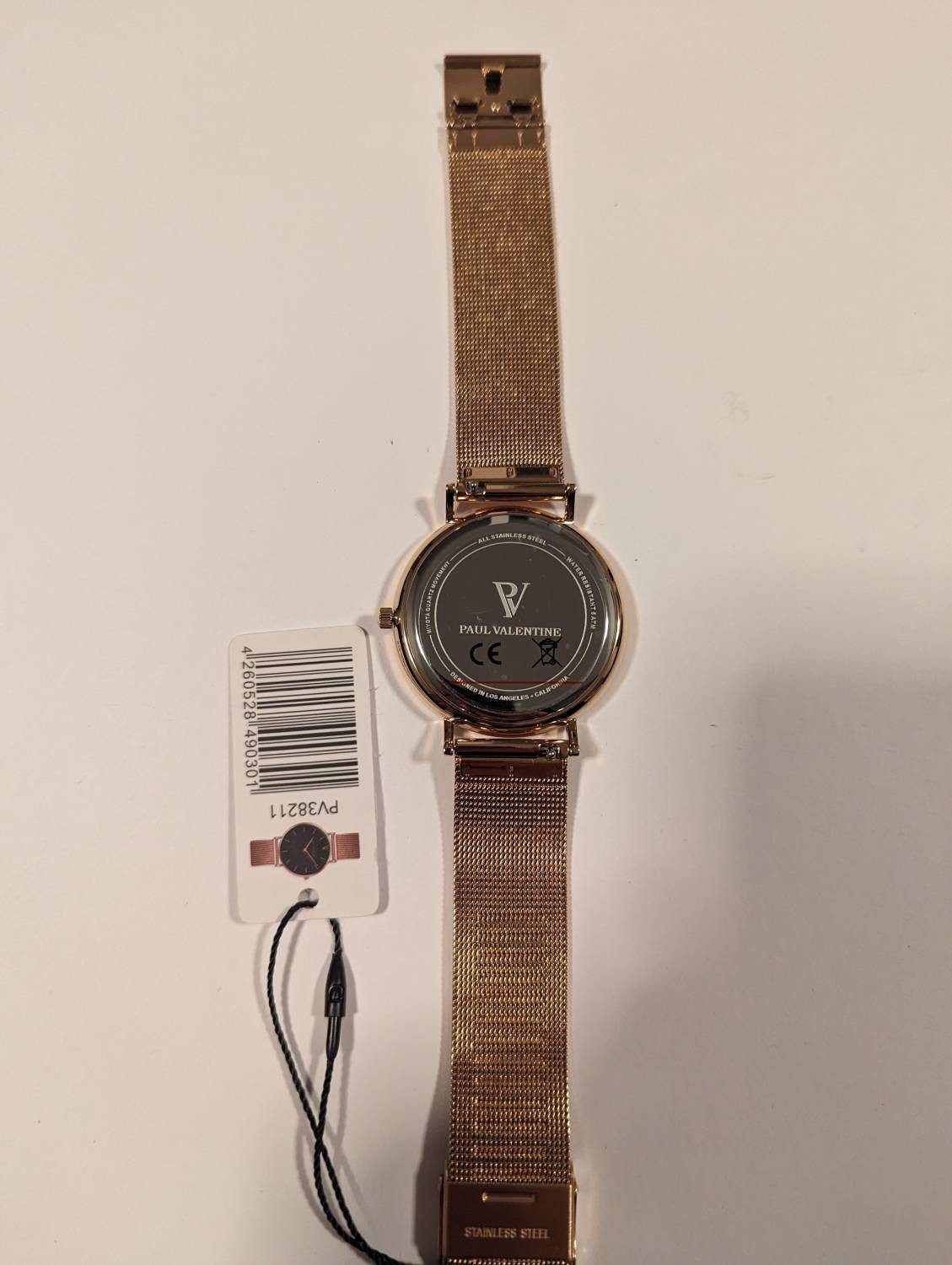 Paul Valentine Quarzuhr PEARL ROSE GOLD MESH
