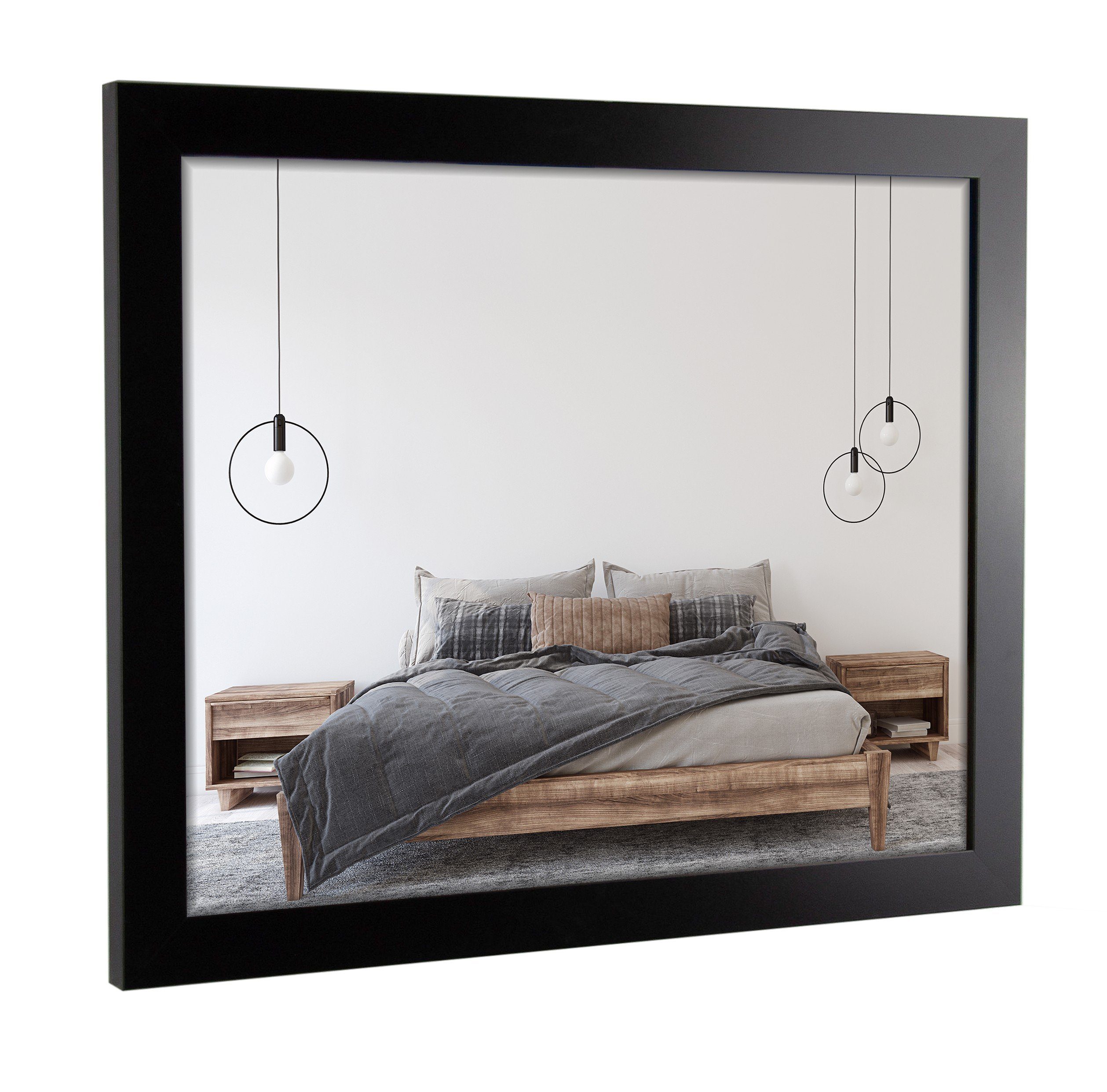 myposterframe Einzelrahmen Juno Bilderrahmen Fotorahmen, (1 Stück), 50x70 cm, Schwarz matt, MDF