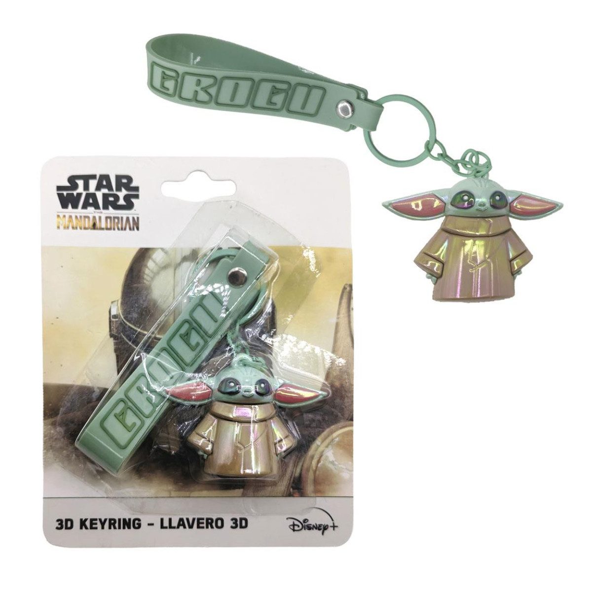 The Mandalorian Schlüsselanhänger Grogu 3D Schlüsselanhänger für Schlüssel Tasche Rucksack und Alltag (Set)