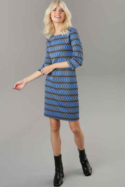 Aniston SELECTED Jerseykleid aus Jacquard mit Retro-Muster