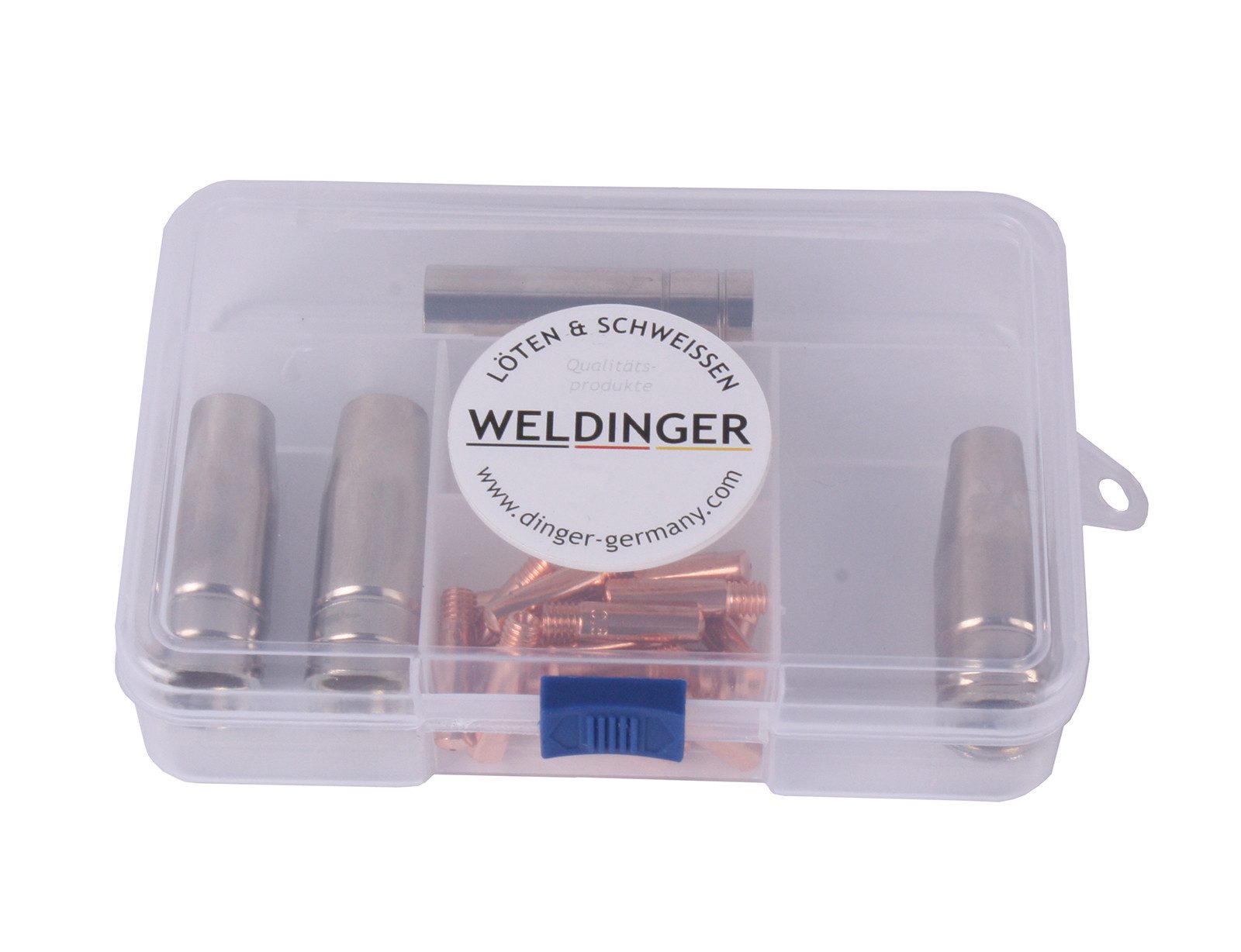 WELDINGER Stromdüse MAGSet 1 für MAG Schweißgarnitur Typ MB 150 (0,6 - 1,0 mm), Set, 25-St.