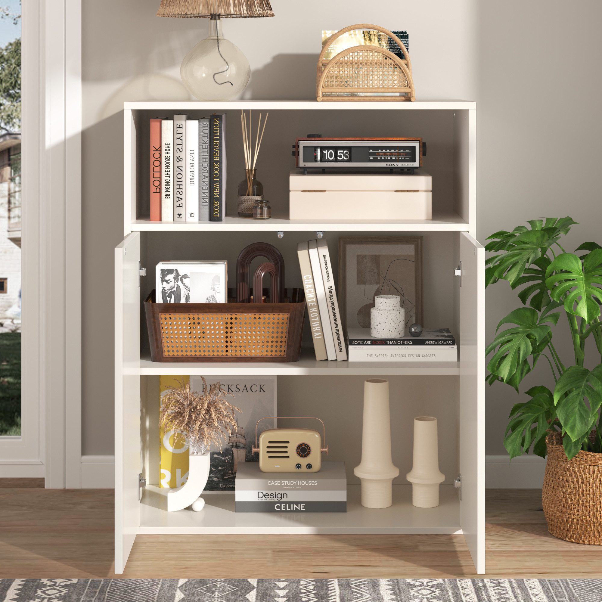 MODFU Sideboard Aufbewahrungsschrank mit zwei magnetischen günstig online kaufen