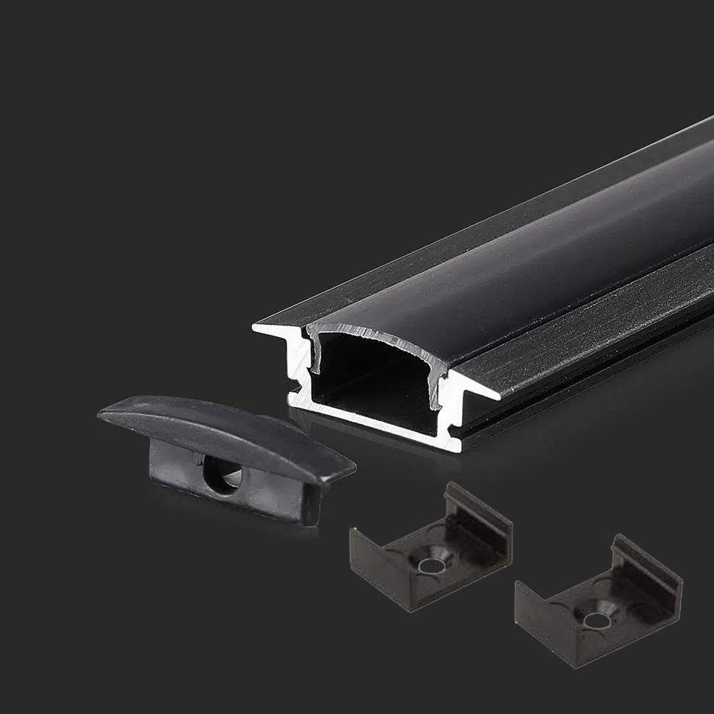 ENERGMiX LED-Stripe-Profil 2m schwarzer Alu Profile günstig online kaufen