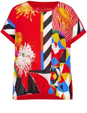 Samoon Kurzarmshirt Blusenshirt mit expressivem Print