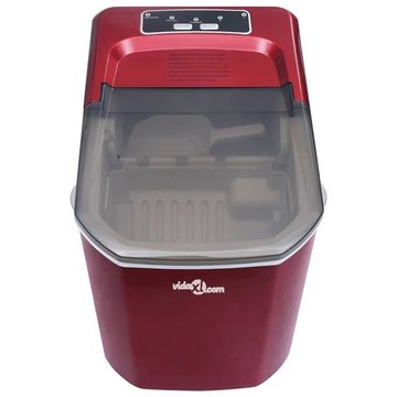 vidaXL Eiswürfelmaschine Eiswürfelbereiter Rot 1,4 L 15 kg / 24 h