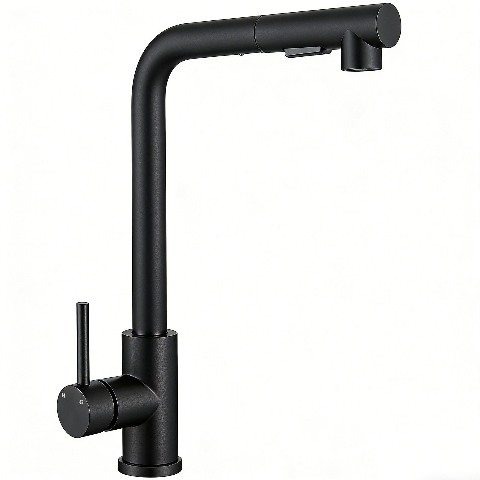 AICA Küchenarmatur Wasserhahn Küche Hochdruck, 360° schwenkbar & ausziehbar, Edelstahl mit 2 Strahlarten, 40cm Auszug & Mischbatterie für alle Spülbecken