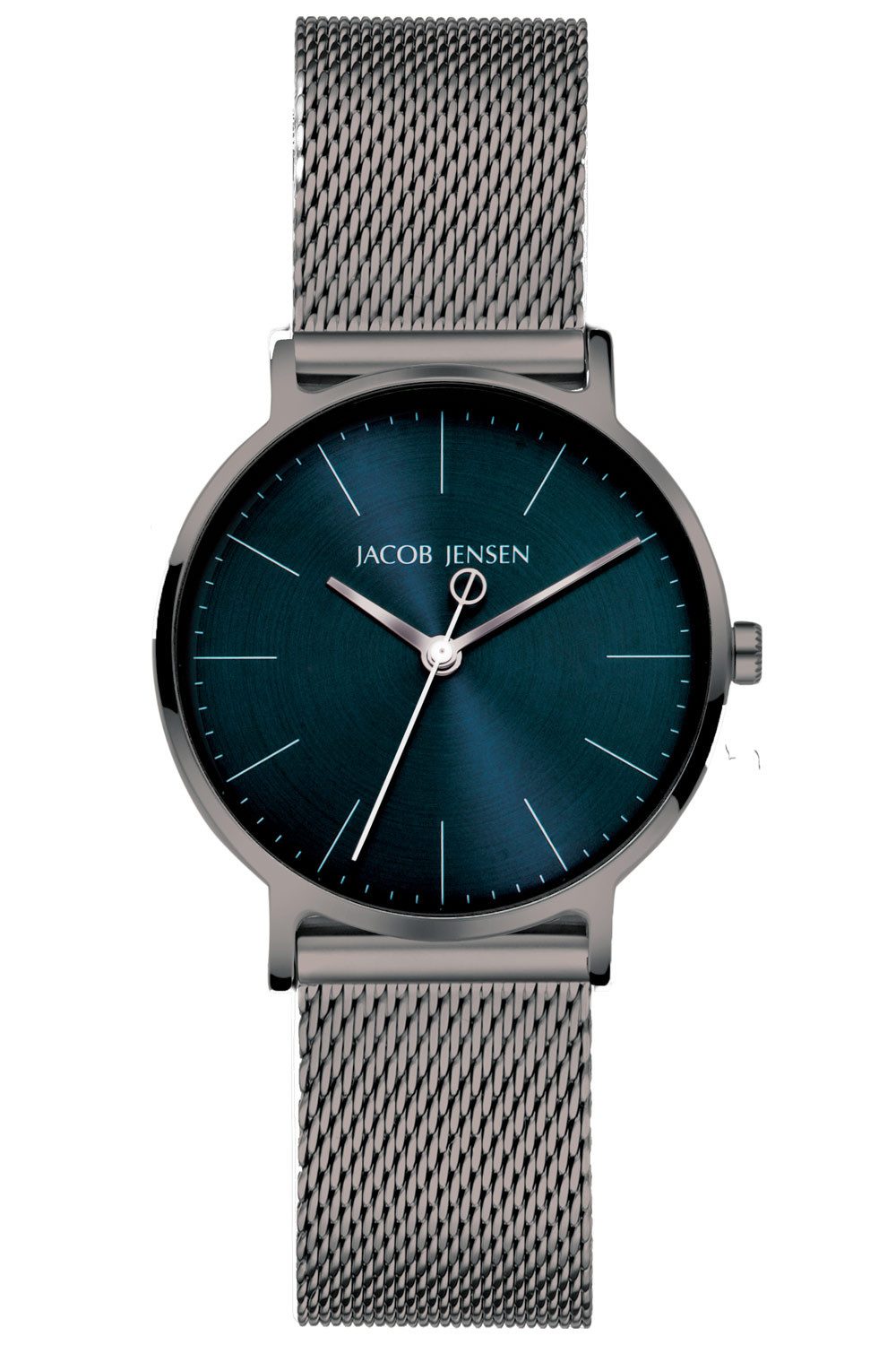 Jacob Jensen Quarzuhr Quarz Titan mit Meshband Blau