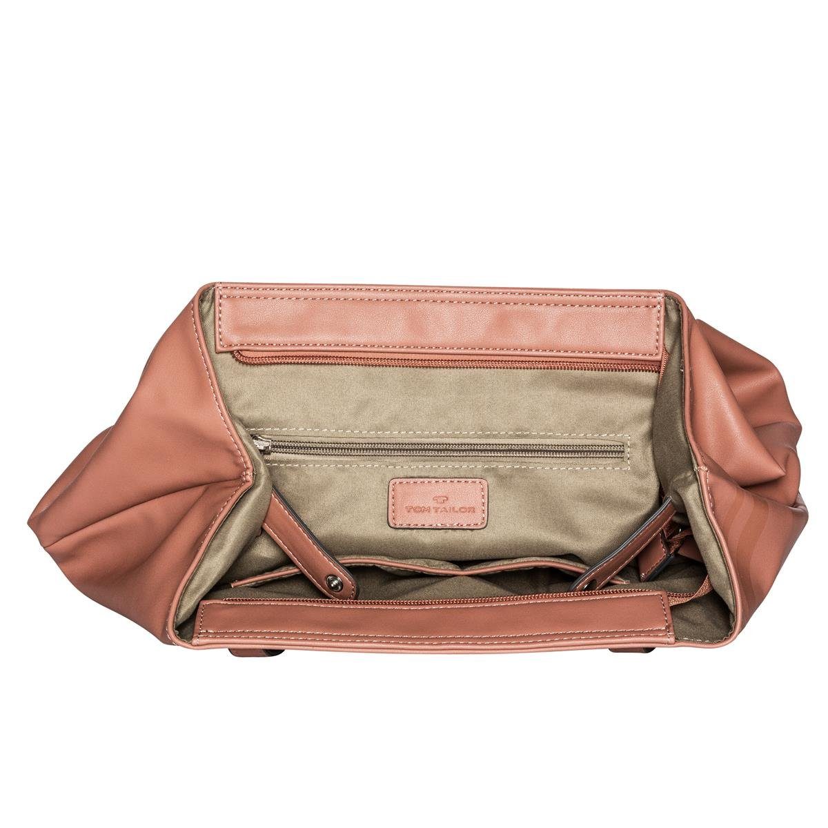TOM TAILOR Handtasche Tom Tailor MIRI STRIPE PRINT, XL Reißverschlusstasche L, altrosa