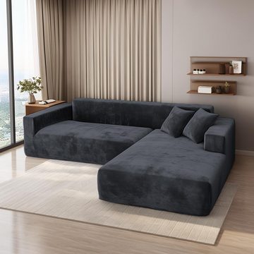 Sofahusse Ecksofa Stretch Super Weich Plüsch Sofa Überzug für 2/3/4 Sitzer, Juoungle