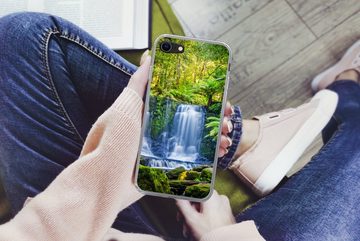 MuchoWow Handyhülle Dschungel - Wasserfall - Australien - Pflanzen - Natur, Handyhülle Apple iPhone SE (2022), Handy Case, Silikon, Bumper Case