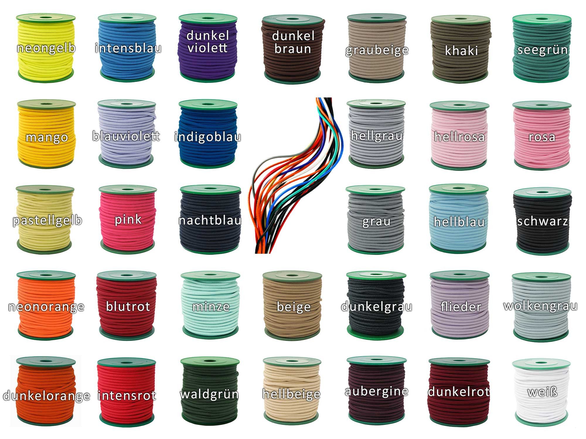 maDDma Gummiband Gummikordel 25m x Ø 3mm Gummischnur Gummiband Bekleidungsgummi, weiß