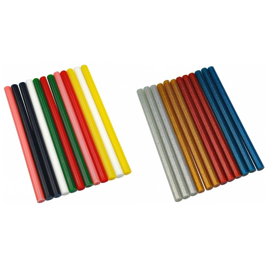 NGOSUET 210 Heißklebesticks Bunt – 7 Mm X 100 Mm, 14 Farben, Für Heißklebepistolen, EVA-Material
