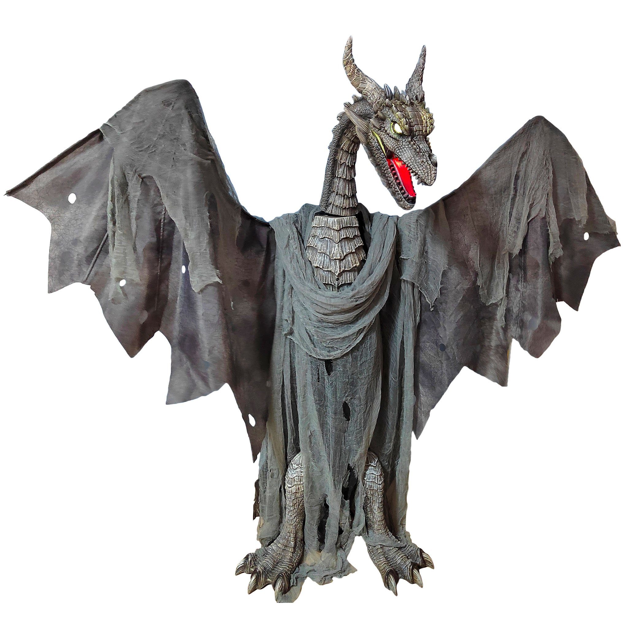 Funny Fashion Dekoobjekt Drache mit Licht, Bewegung und Ton - 187 cm, Hall