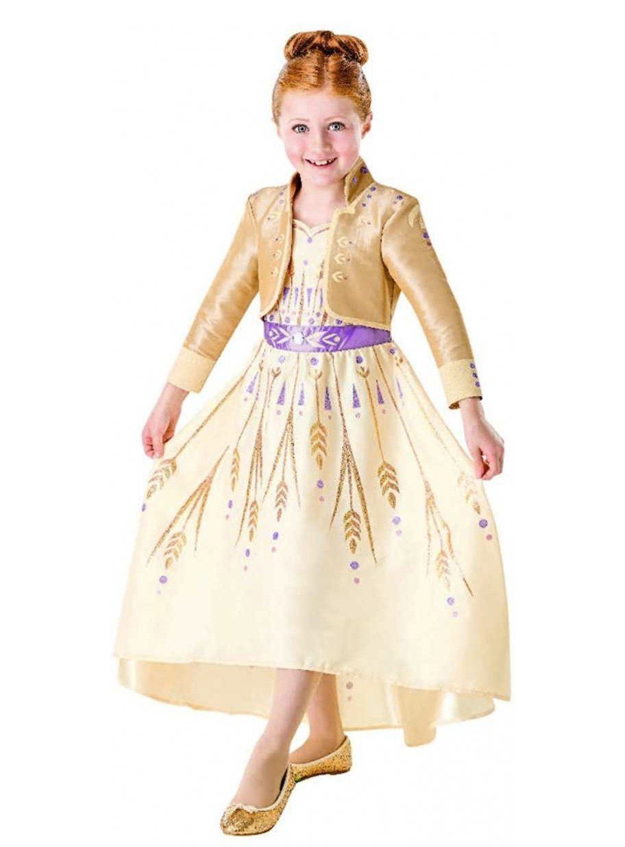 Rubie´s Kostüm Die Eiskönigin 2 Anna Prolog Kostüm Größe 104, Bezaubernde Variante von Annas Kleid aus dem Vorspann von 'Frozen 2'