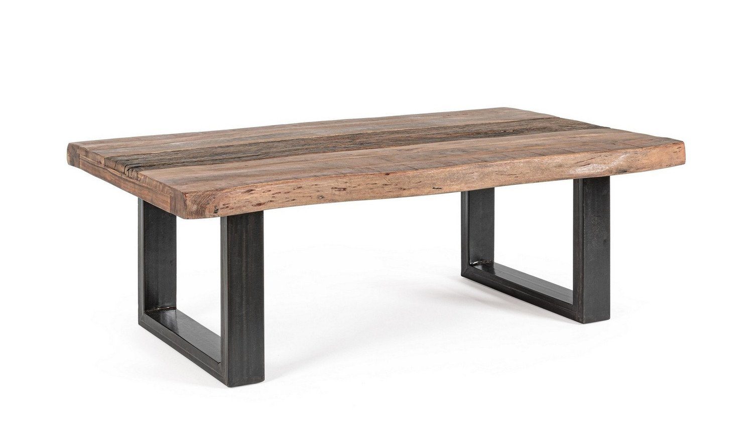 Natur24 Noham Tischplatte Beistelltisch 120x70 Metallgestell Beistelltisch Akazienholz