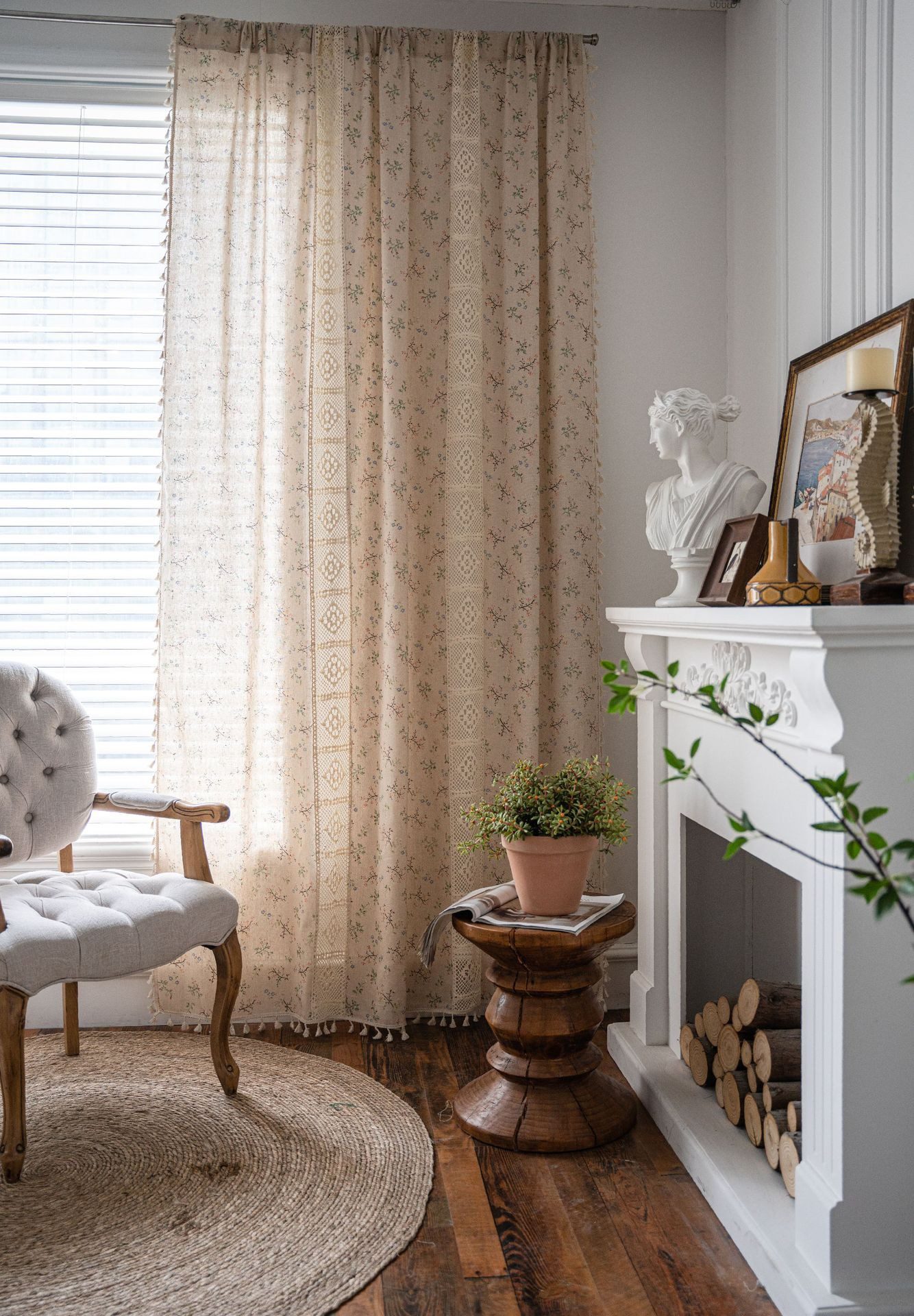 Kaket Gardine Boho-Vorhänge, Landhausstil Verdunkelungsvorhänge, Vintage günstig online kaufen
