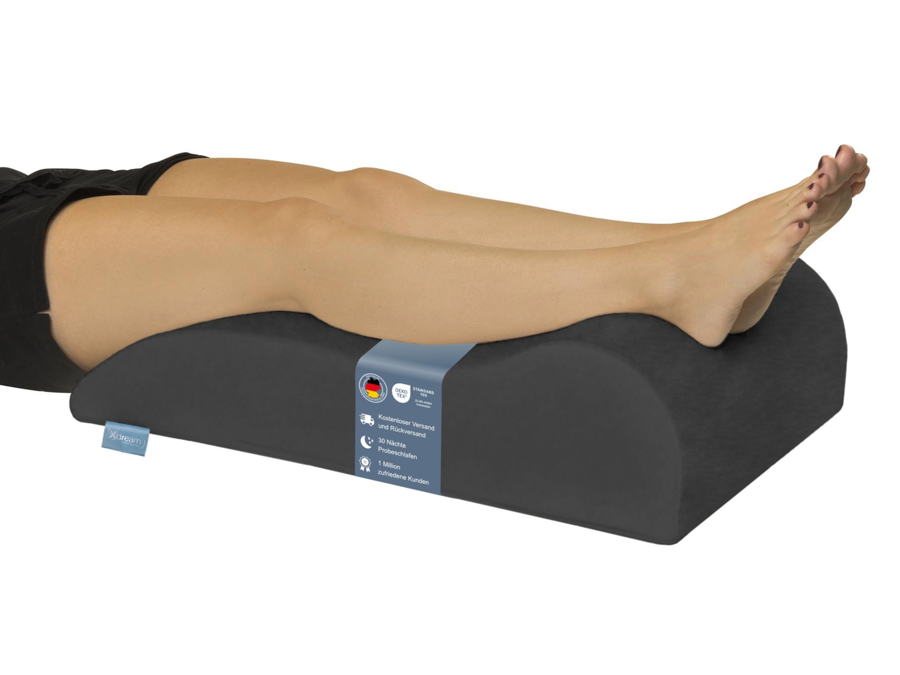 XDREAM Venenkissen zur Hochlagerung der Beine, ergonomisch geformt, 1-tlg., Funktionskissen, Lagerungskissen, Beinkissen, stützend und entlastend