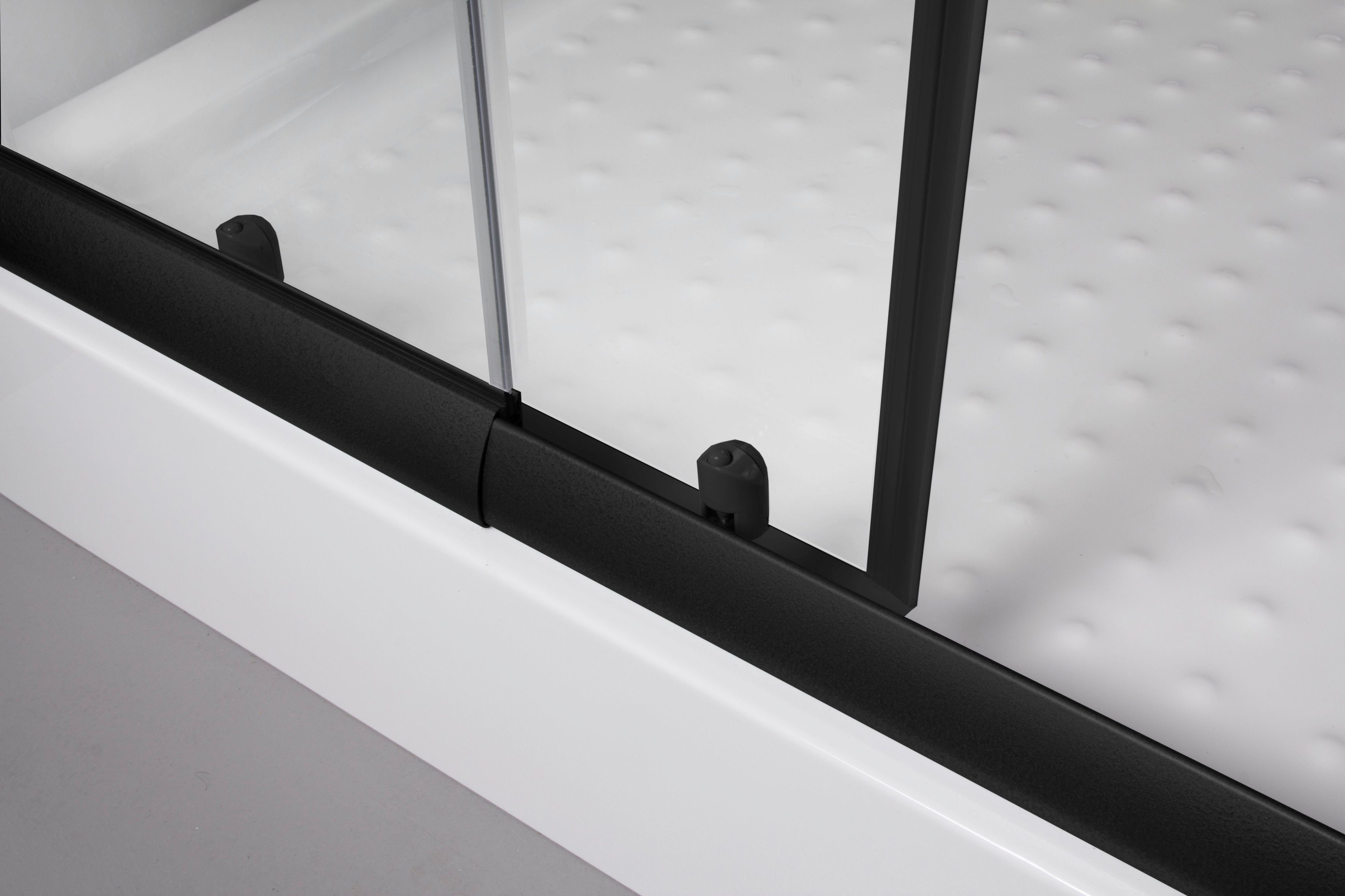 welltime Eckdusche Trento, BxT: 90x90 cm, Einscheibensicherheitsglas, 180cm Höhe mit robustem Rollensystem und bis zu 20mm Verstellbereich