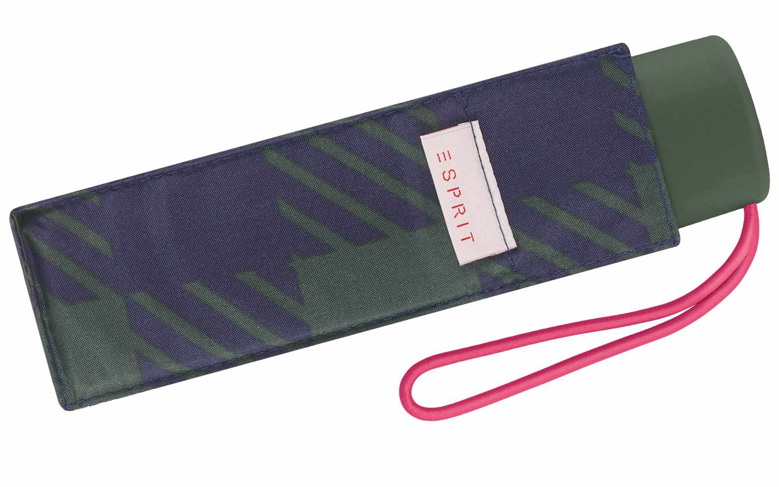 Esprit Taschenregenschirm kleiner, handlicher für grün Design modischen klassisches Damen, Farben in Schirm
