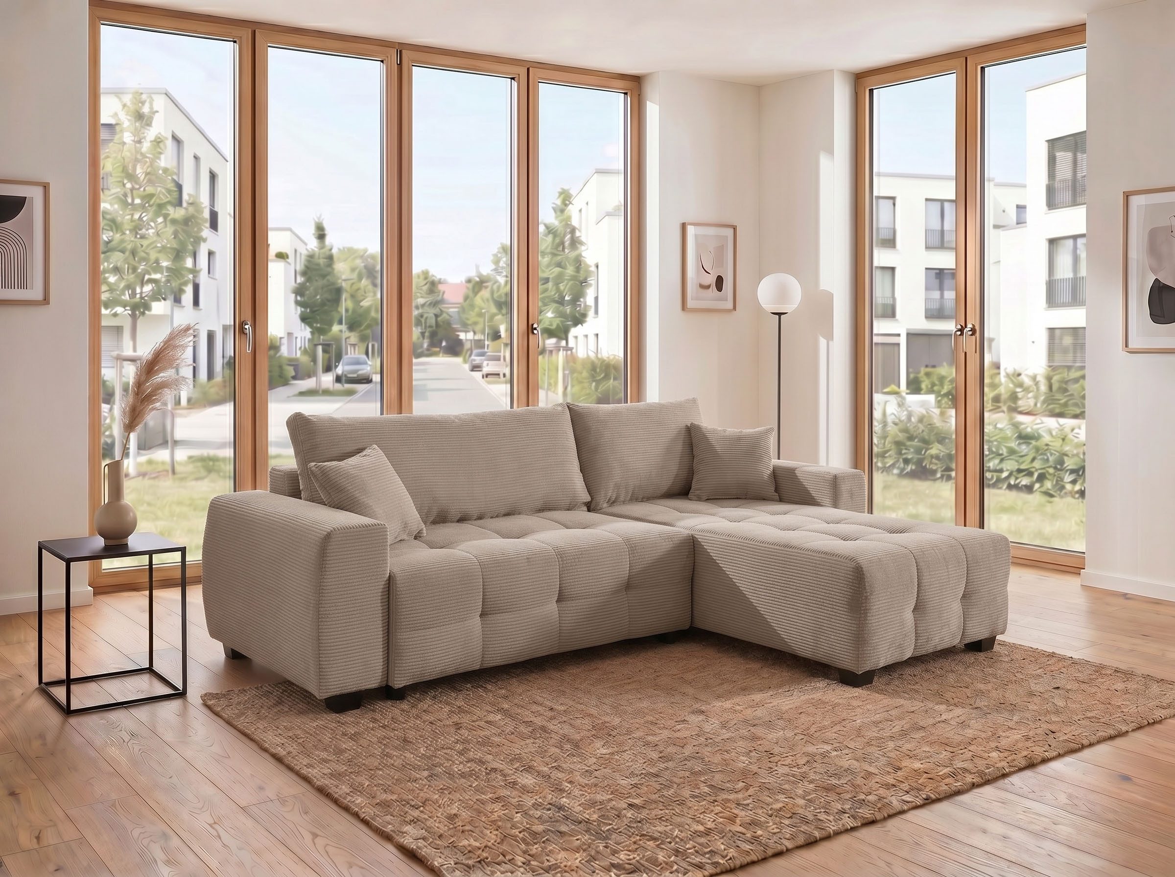 OTTO home Ecksofa Bella L-Form, B: 234 cm - OTTO. Verlässliche Qualität., Ecksofa,Schlaffunktion,Bonnelfederkern,Rückenkissen