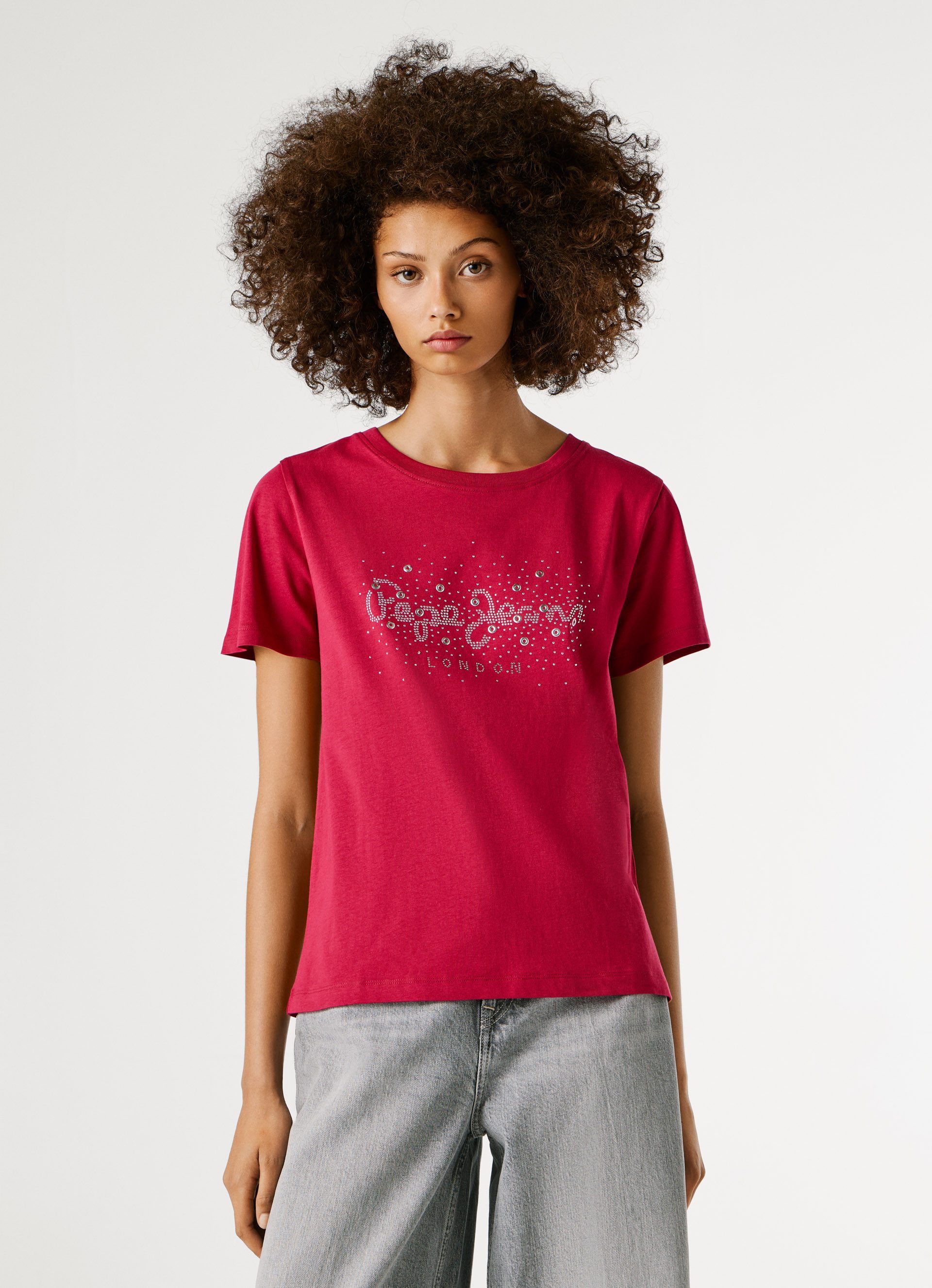 Pepe Jeans T-Shirt BRADY mit Rundhals, Nietenapplikation günstig online kaufen