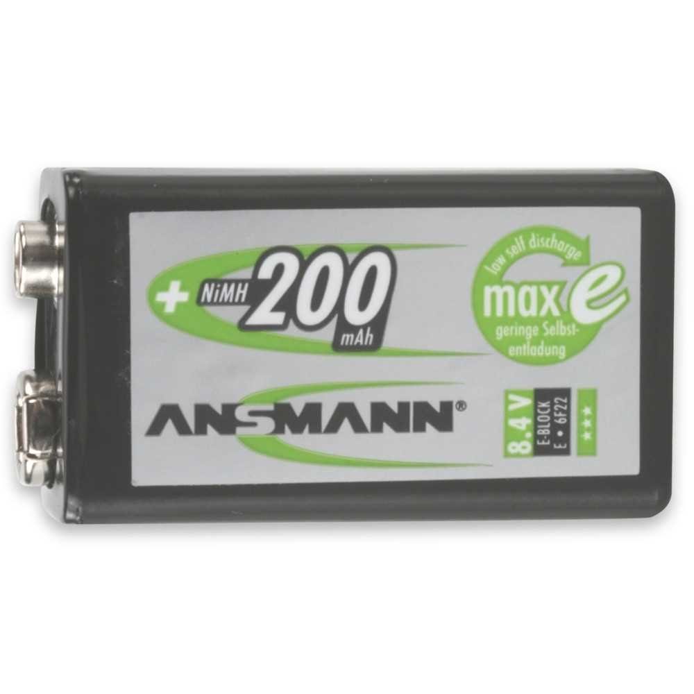 NiMH-Akku Ansmann ANSMANN® maxE V) (9,0 200 E-Block 200mAh mAh Akku