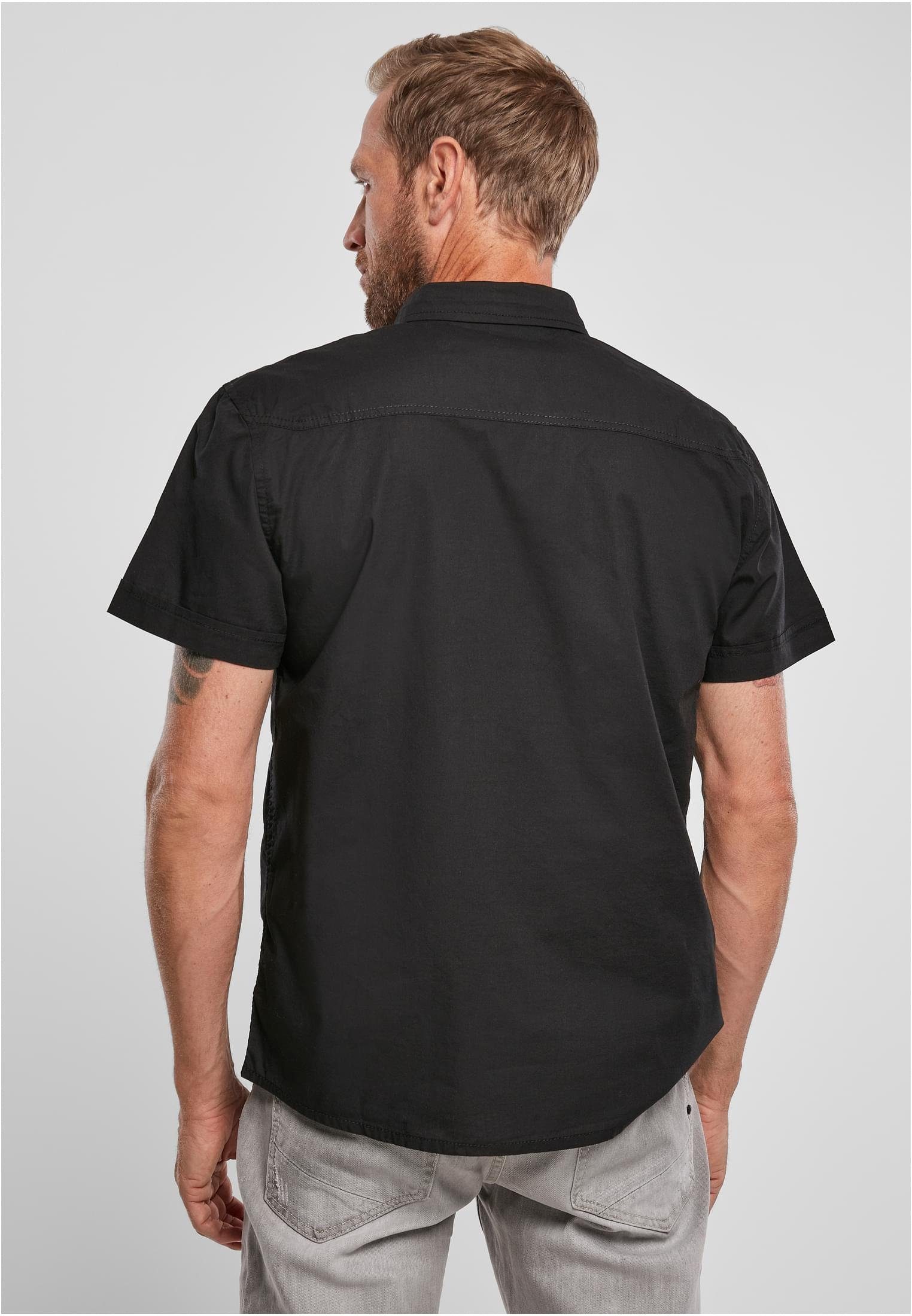 Schwarz Shirt Brandit Herren Langarmhemd (1-tlg) Roadstar