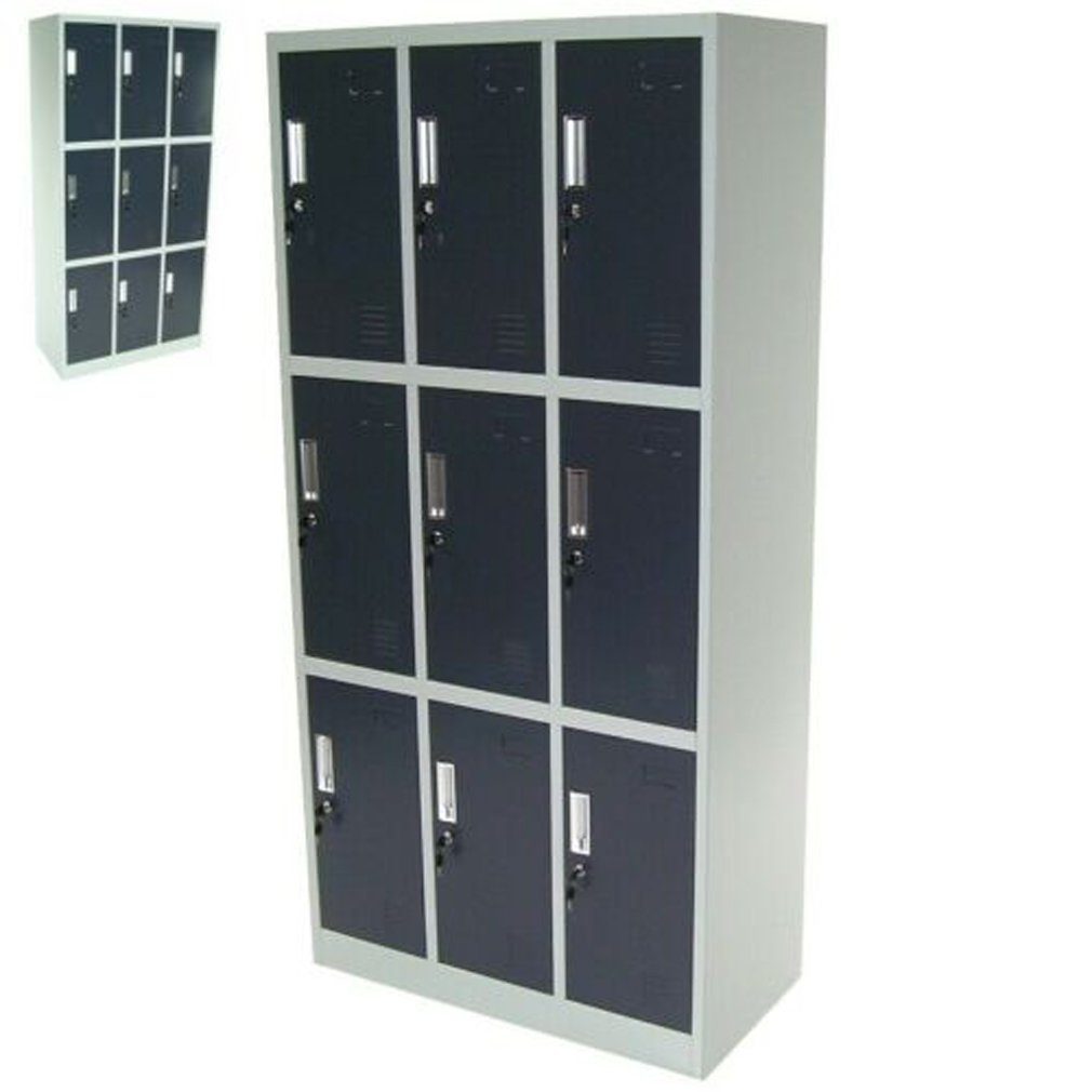 Apex Spind Spind 9-Fächer Neunerspind Garderobenschrank Umkleidespind 57023