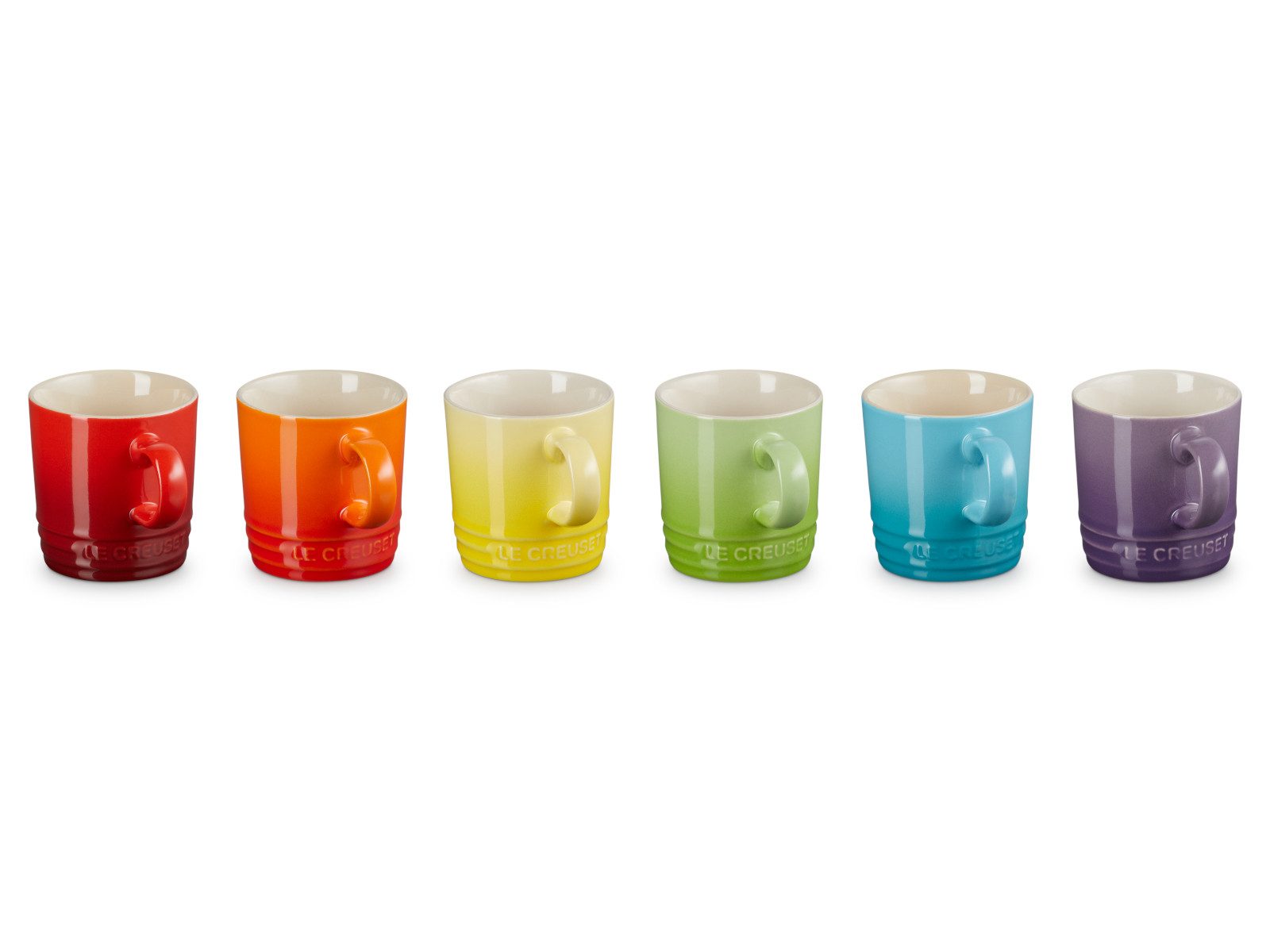 LE CREUSET Кружки Regenbogen Espressotassen 100ml Set 6tlg, Steinzeug