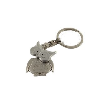 GILDE Flachmann Gilde Metall Schlüsselanhänger Eule - Schlüsselanhänger mit bewegliche