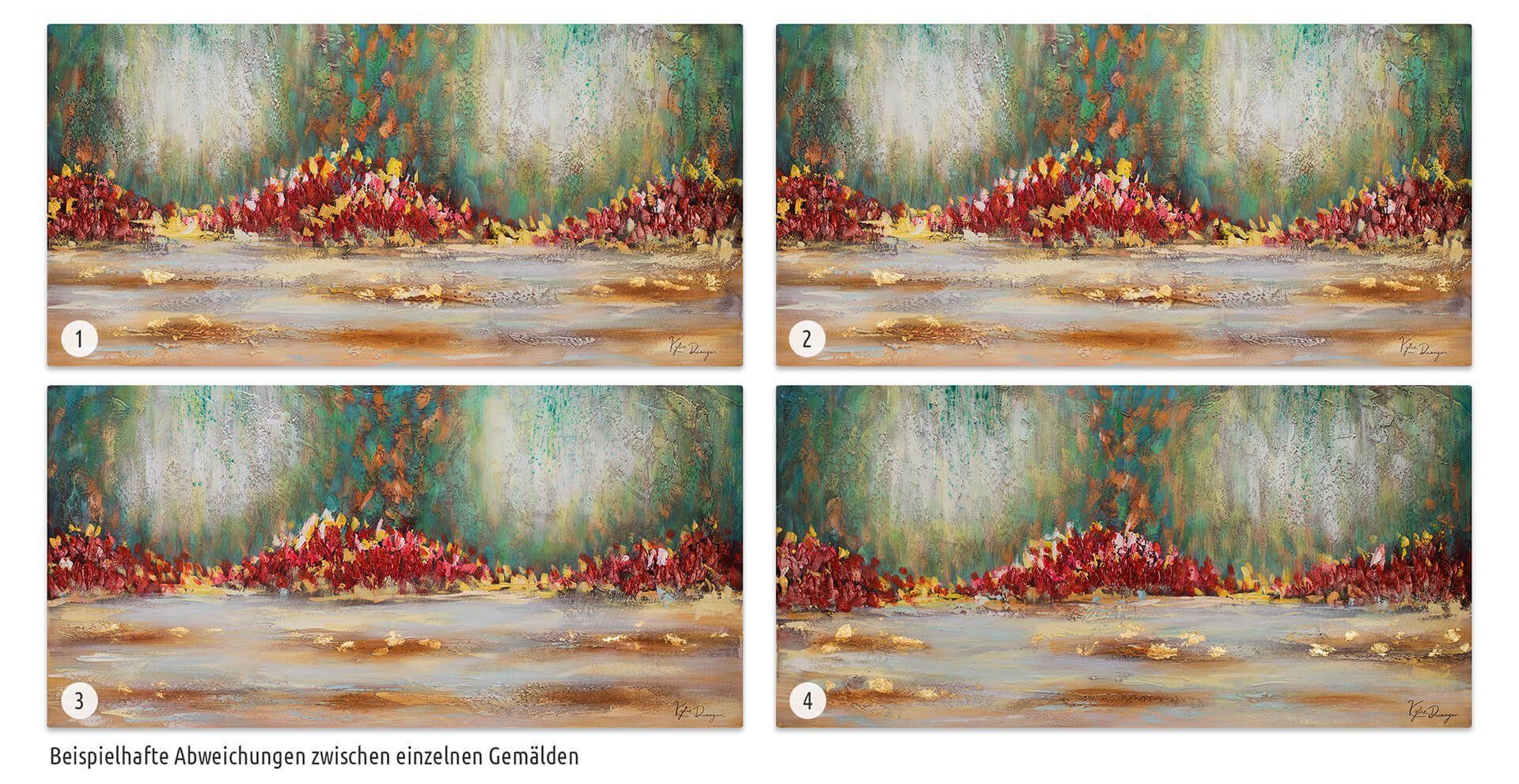 KUNSTLOFT Gemälde Girdle of 100% HANDGEMALT Flowers Wohnzimmer Leinwandbild cm, Wandbild 120x60