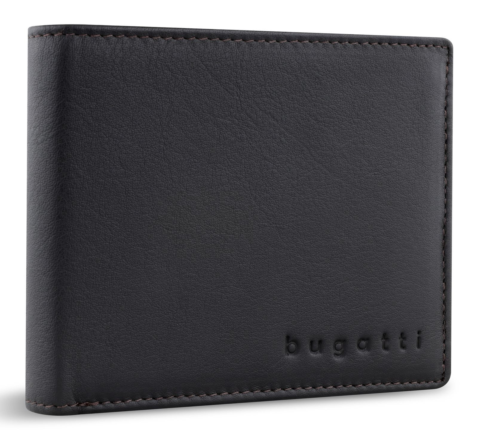 bugatti Geldbörse RFID Wallet With Flap, aus echtem Rindsleder mit RFID-Blocker Schutz